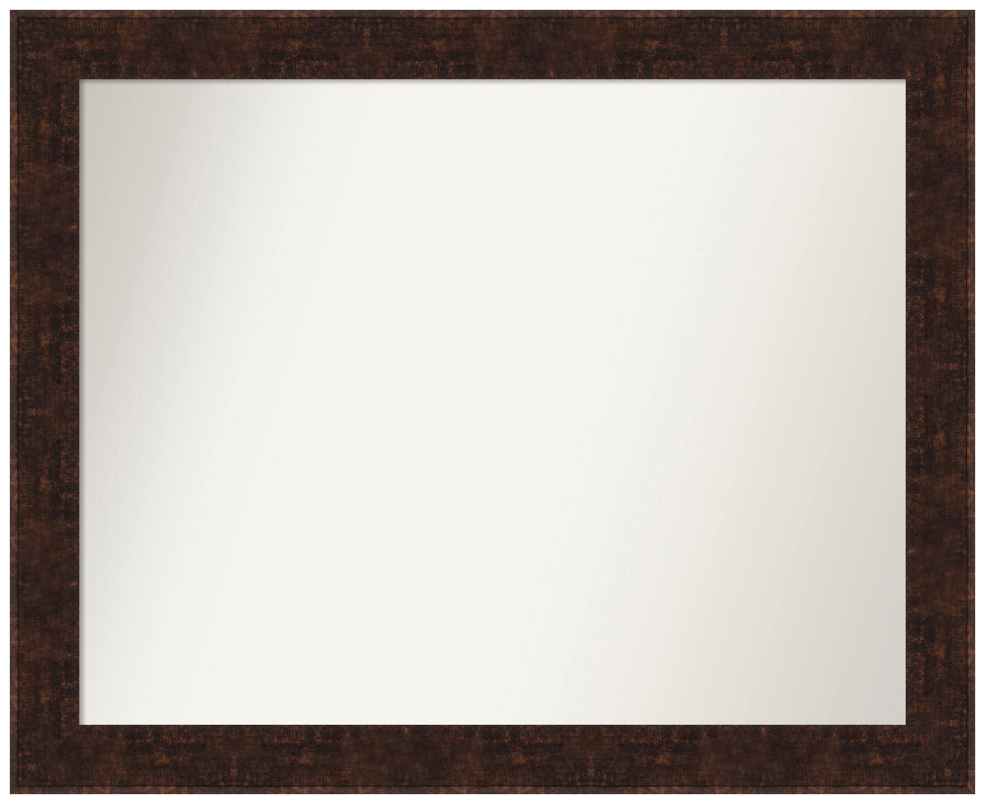 Amanti Art 26x32 Inch William Mottled Bronze Wall Mirror - Narrow Rectangle Bathroom & Living Room Decor with Casual Frame - Hangs Horizontally or Vertically - Perfect for Bathroom Vanity, Entryway, Bedroom & Home Decor