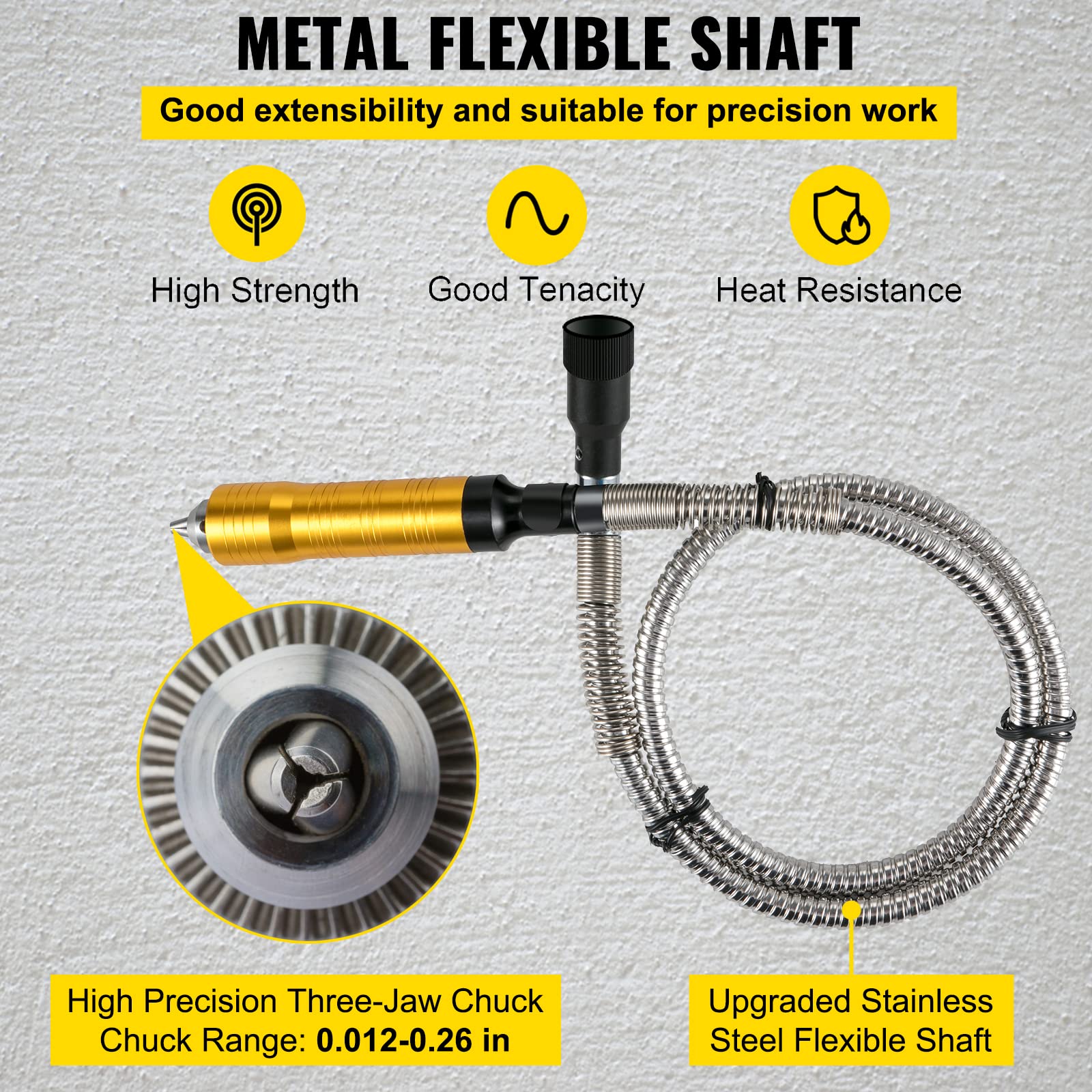 VEVOR 560W Flex Shaft Grinder Rotary Tool with 1/4