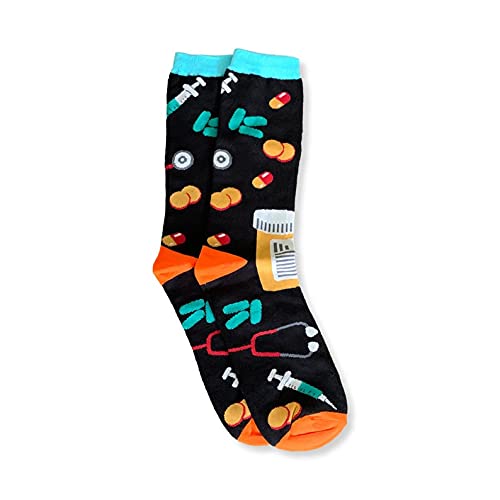 Funny Pharmacy Crew Socks Gift Set - Perfect for Pharmacists, Graduates & Medical Professionals | Novelty Socks for Men & Women | Great Pharmaceutical Rep Gift for Work, School & Healthcare Events