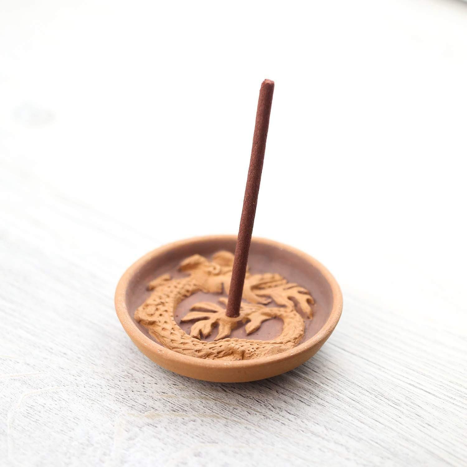Dragon Incense Burner - Handmade Ceramic Aromatherapy Burner for Home, Meditation & Yoga | Perfect for Relaxation, Feng Shui & Spiritual Decor