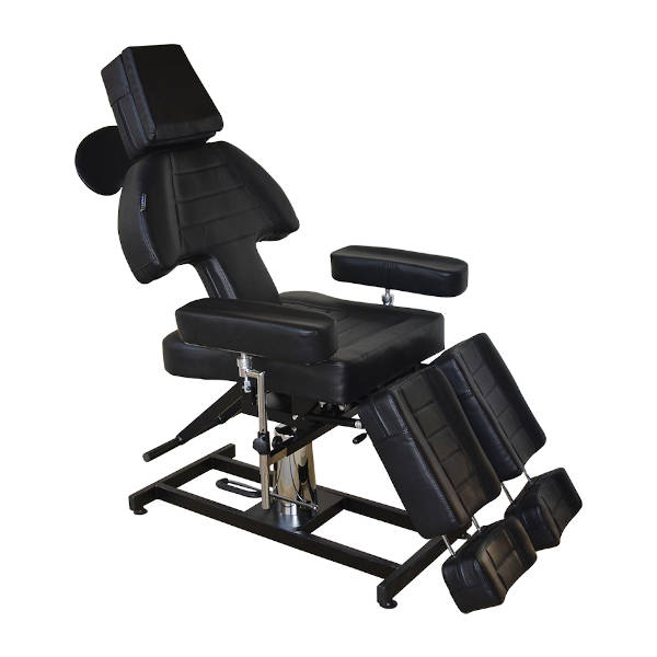 SFA Black Tauranga Elite Tattoo Bed - Professional Adjustable Tattoo Chair for Artists - Perfect for Tattoo Studios, Home Parlors & Mobile Tattooing