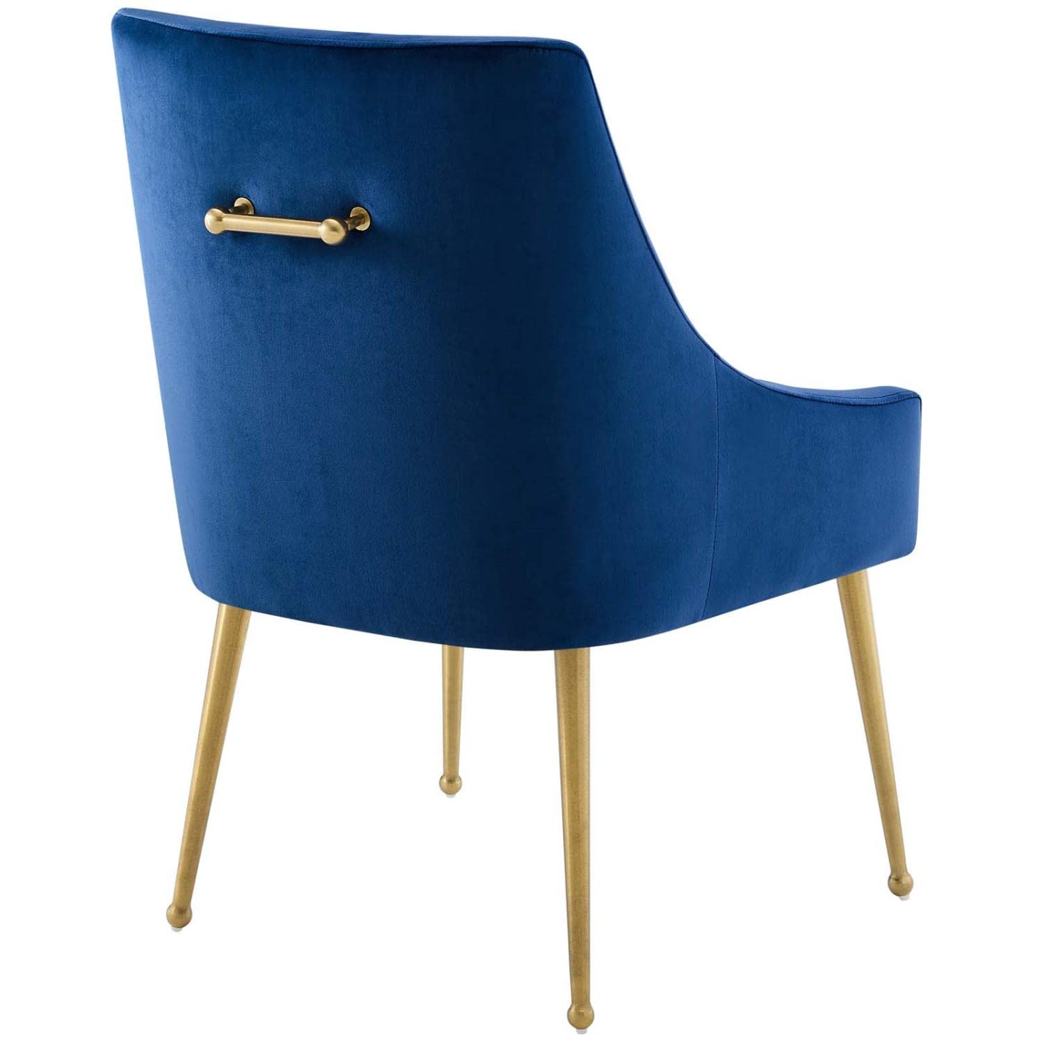 Modway Discern Upholstered Velvet Dining Chairs Set of 2 - Navy Blue Modern Kitchen Chairs for Dining Room, Restaurant & Home Decor