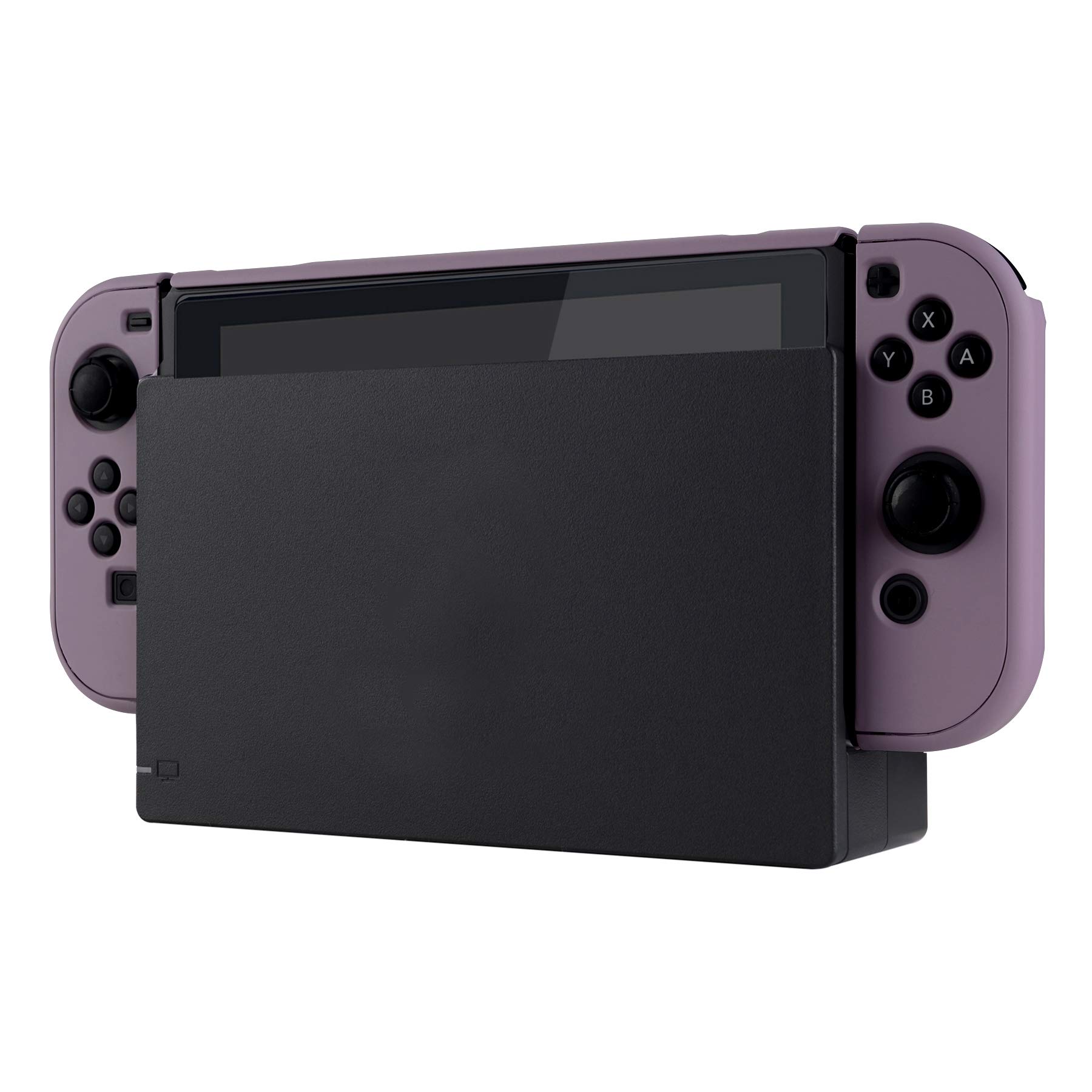 eXtremeRate PlayVital Protective Hard Shell Case Cover for Nintendo Switch - Shock-Absorbent Anti-Scratch Dockable Durable Gaming Accessory (Dark Grayish Violet) - Perfect for Travel, Home Gaming & Switch Protection