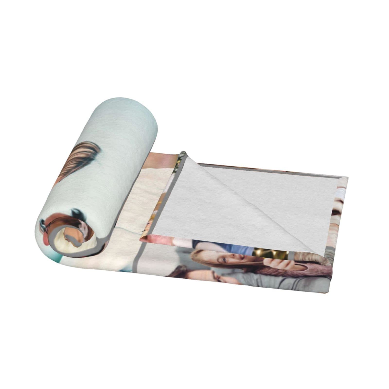 Personalized Photo Blanket - Custom Blanket with Photos & Text for Adults, Kids, Family & Pets | Birthday, Christmas, Halloween Gift | 60