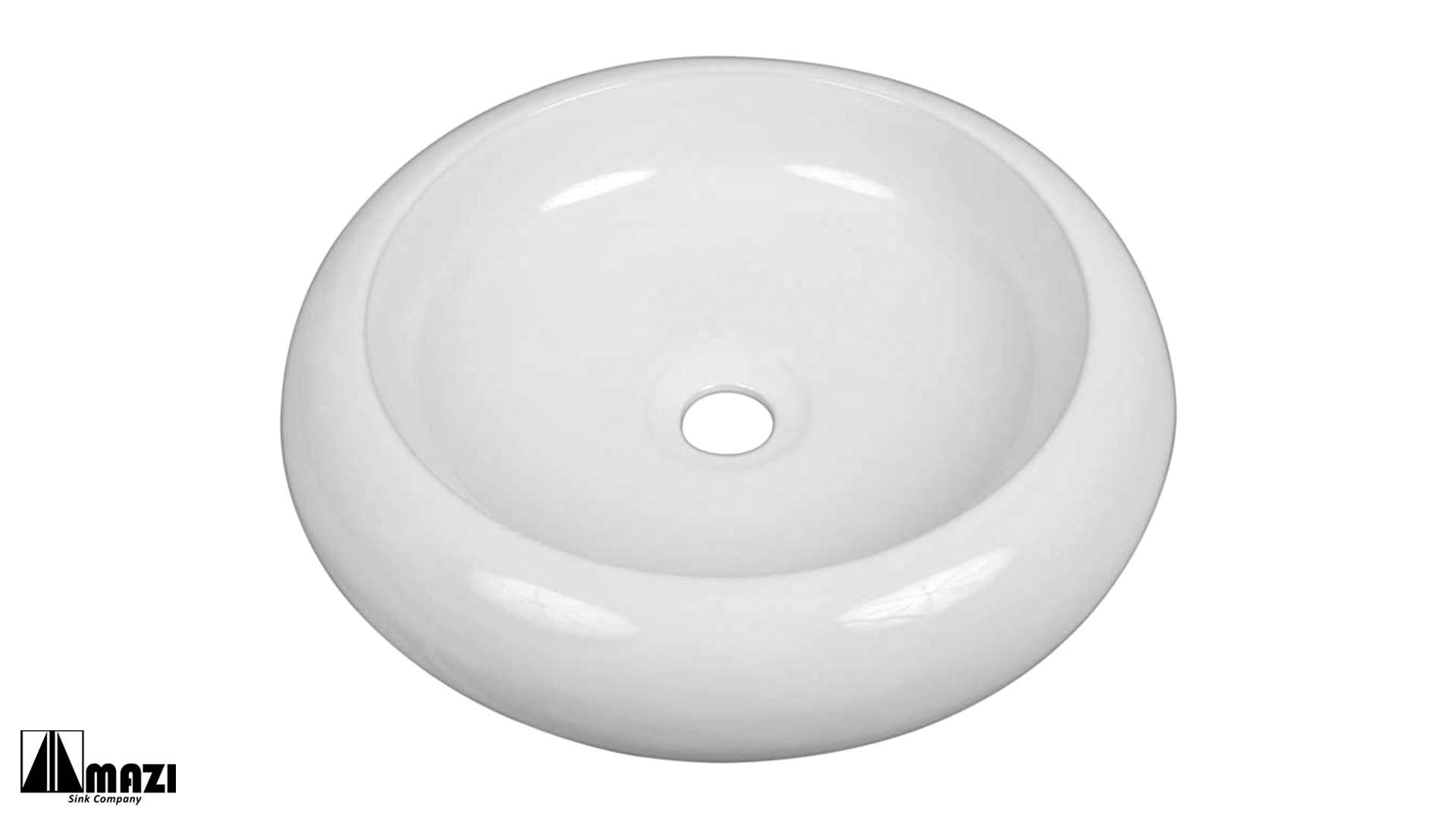 Ceramic Vessel Bathroom Sink - Modern Round Above Counter Basin for Vanity (Model 6036) | Perfect for Powder Rooms, Master Baths & Guest Bathrooms