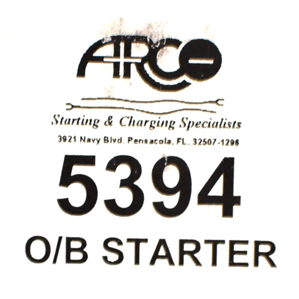 Arco Original Equipment Quality Replacement Outboard Starter - 5394 | Marine Boat Engine Starter Motor | Compatible with [List Major Boat Models] | Perfect for Saltwater & Freshwater Boating