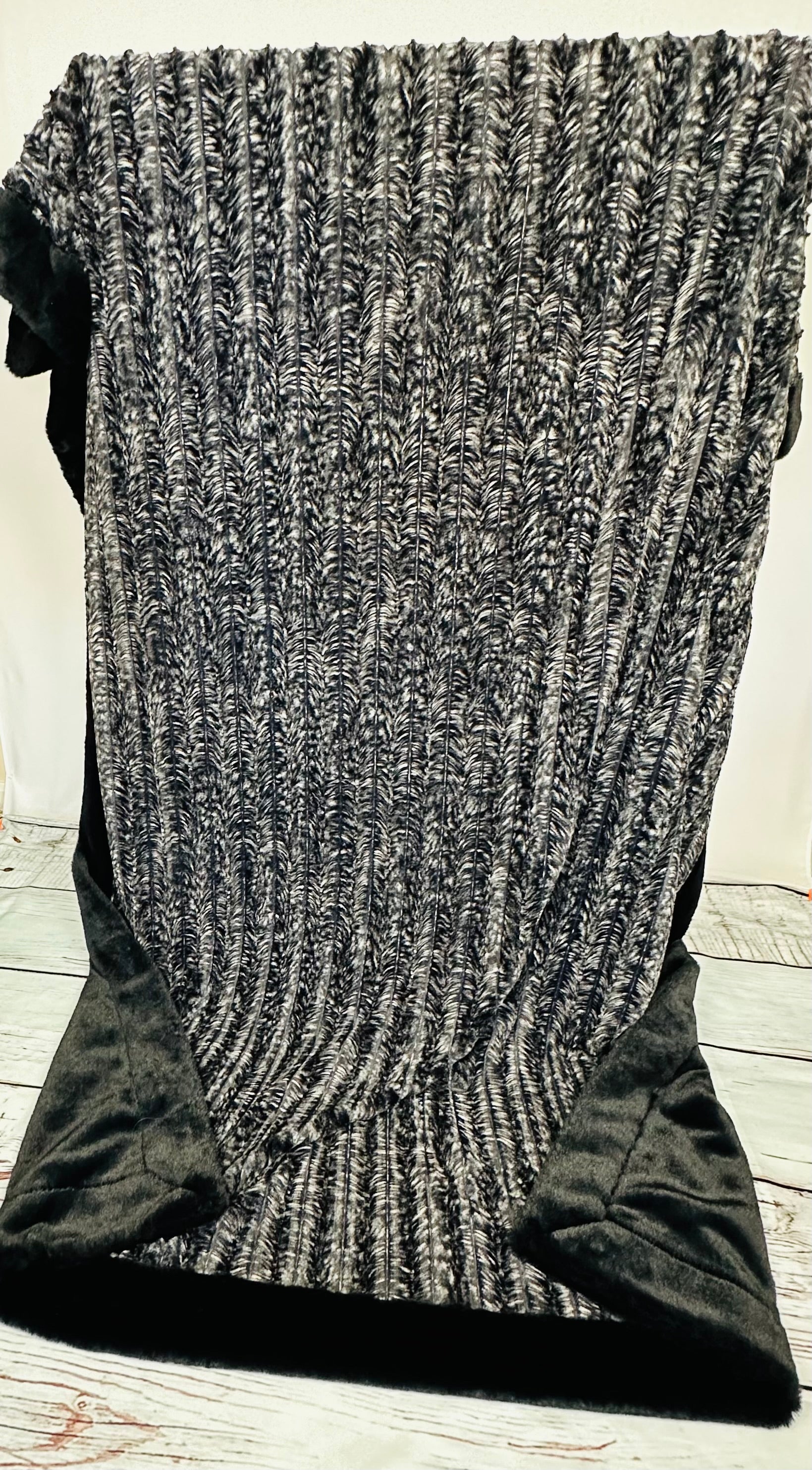 Premium Black Hawke Seal Double Luxe Extra Large 55x81 Blanket - Ultra Soft & Cozy for Bed, Couch, and Outdoor Adventures