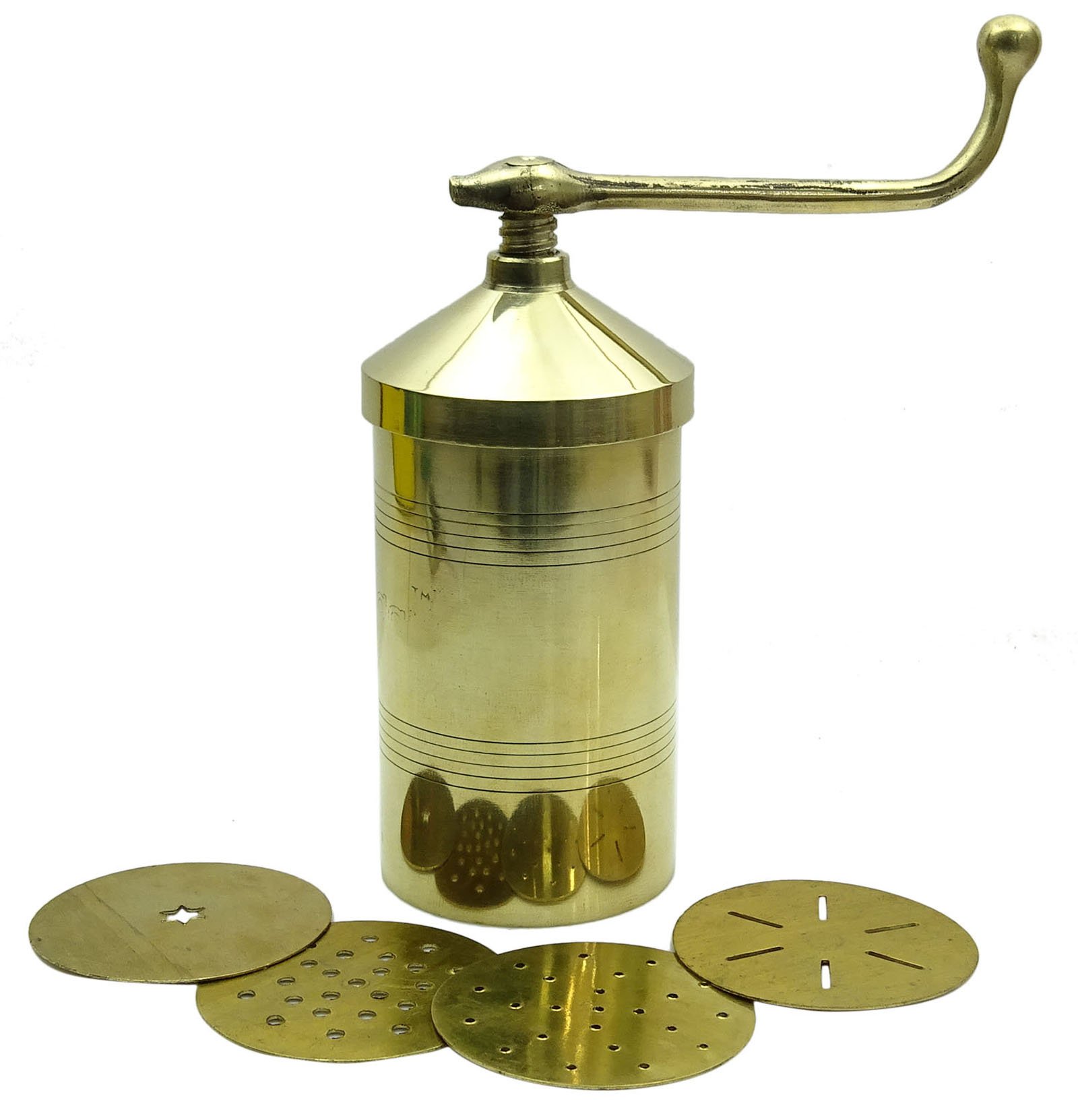 Sev Sancha Stainless Steel Snack Maker for Indian Murukku, Chakli, Noodles - 4 Interchangeable Disc Templates | Perfect for Homemade Snacks, Festive Cooking & Restaurant Use