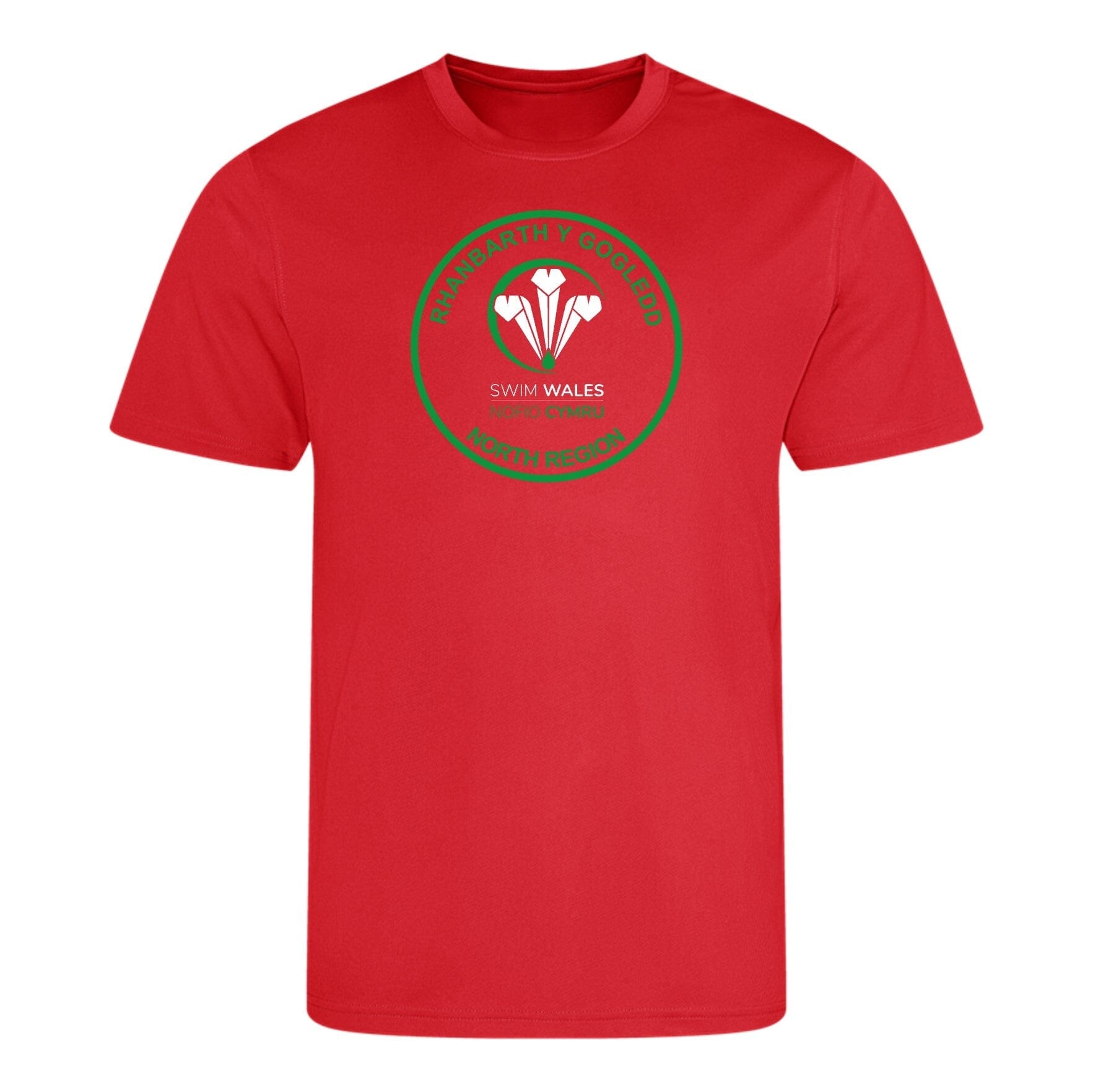 Swim Wales North Region Championships 2023 T-Shirt - Red - Official Competition Swimwear for Athletes & Fans