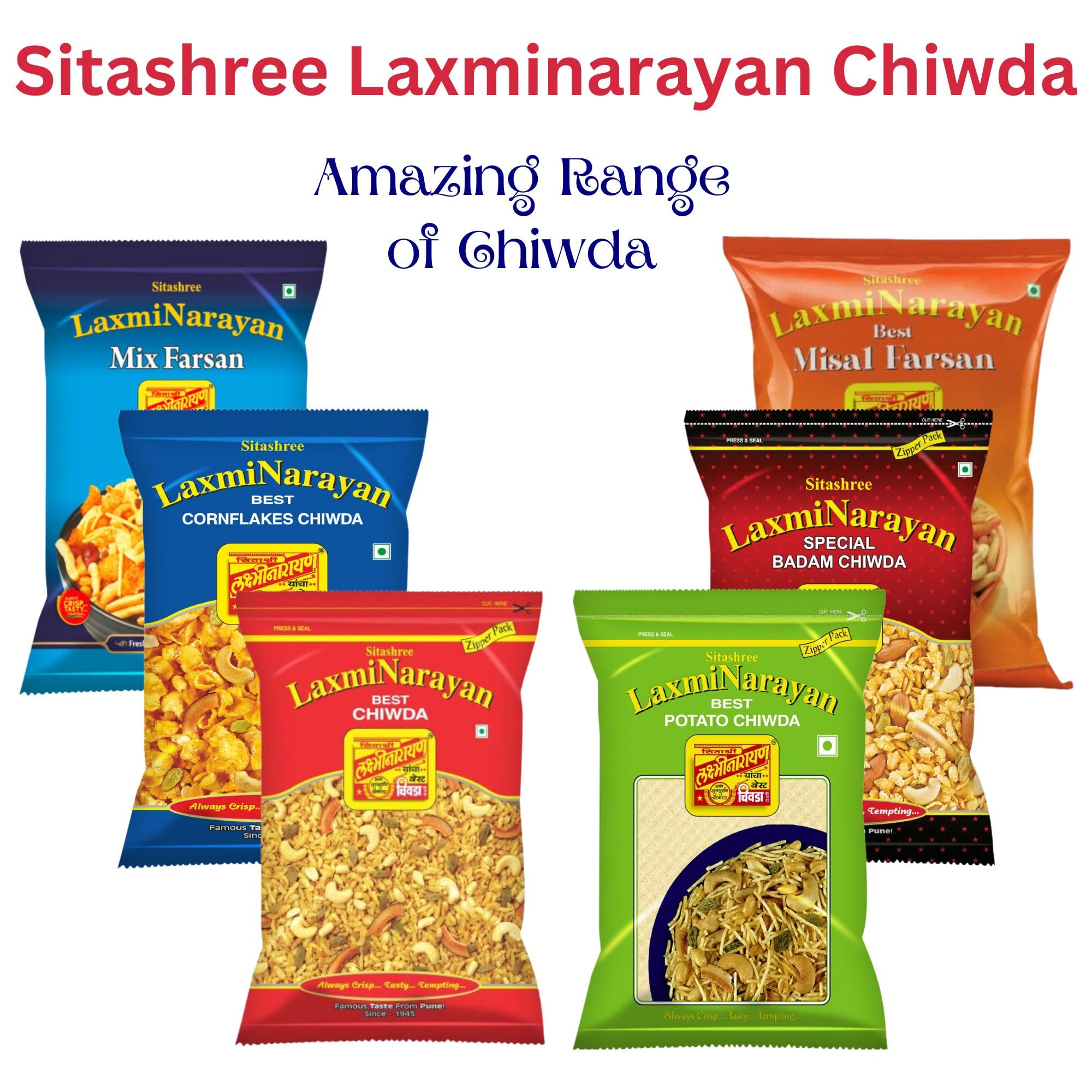 LAXMINARAYAN SPECIAL Potato Chiwda 500g - Crunchy Indian Snack Mix for Parties, Tea Time & Festive Celebrations