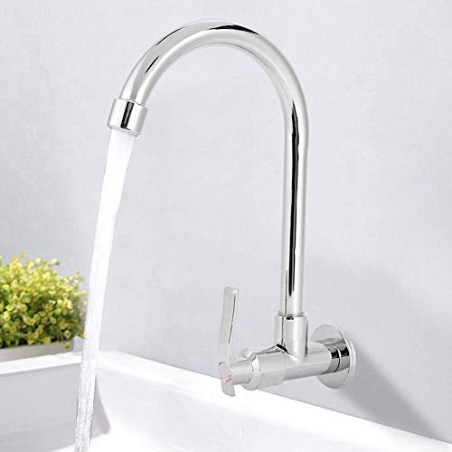 360° Rotating Kitchen Faucet - Wall Mounted for Home, Garden & Boat