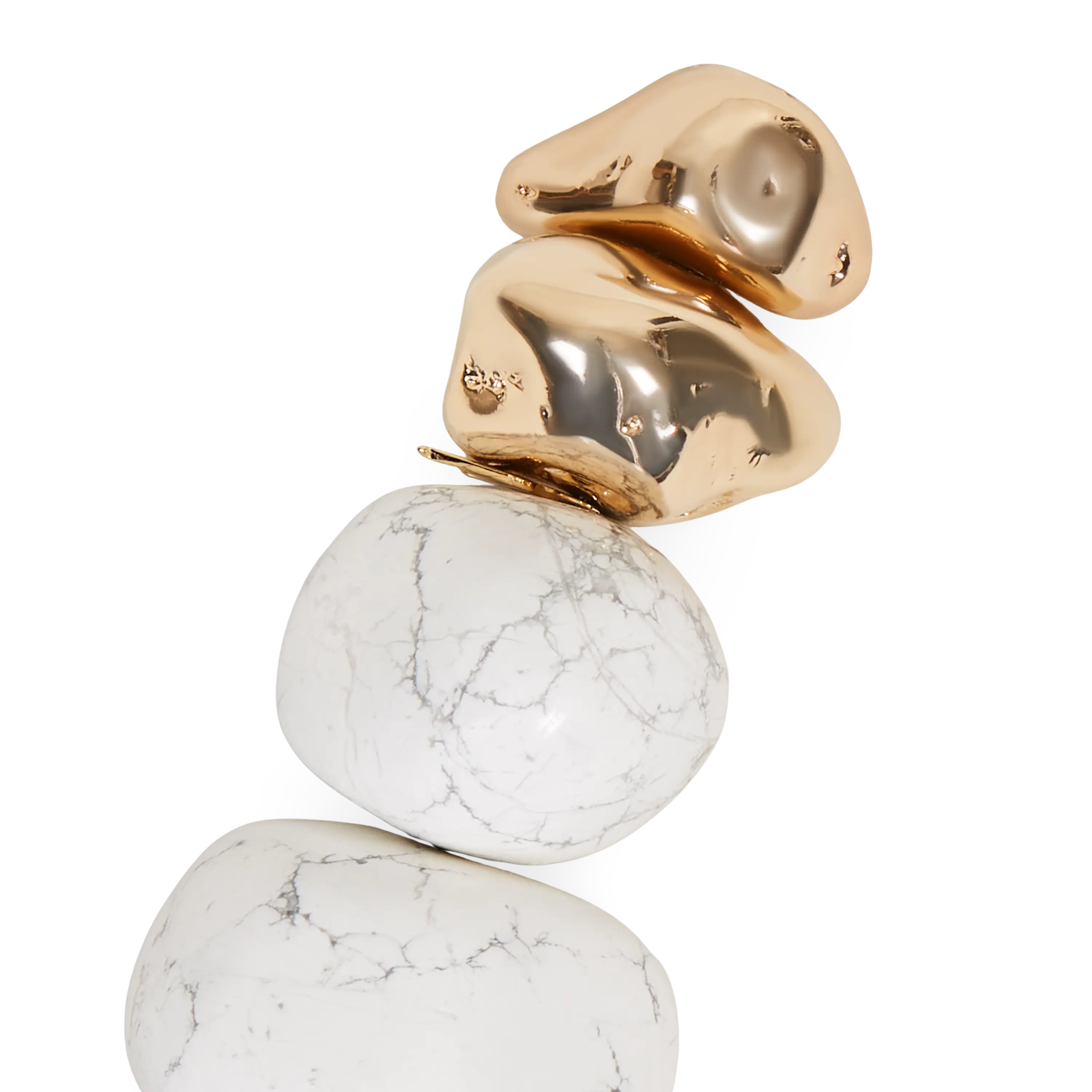 Hand-Carved Link Stone Sculpture - Zen Garden Decor, Feng Shui Home Accessory, Unique Gift for Meditation & Office Desk Decor