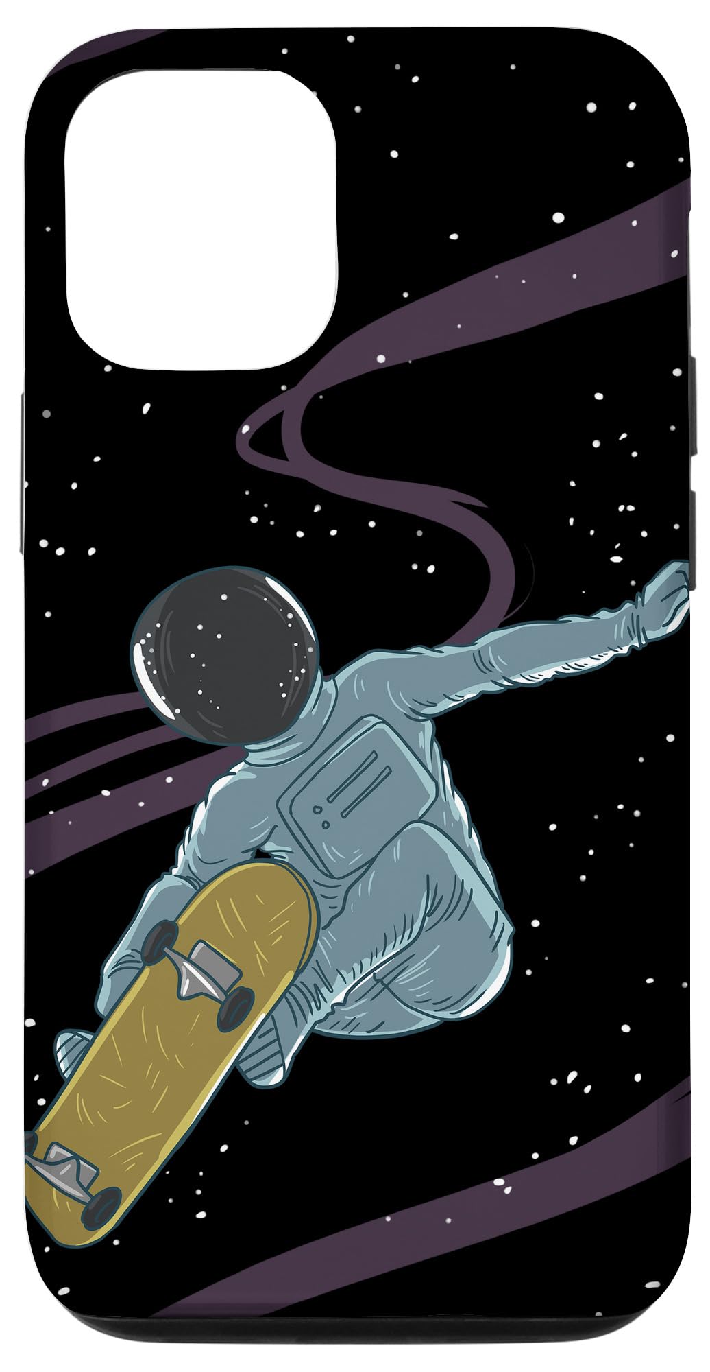 iPhone 12/12 Pro Space Pilot Skateboard Case - Durable Protective Phone Cover with Cool Astronaut Design - Perfect Gift for Skateboarders & Space Enthusiasts - Use for Skateboarding, Stunt Shows & Daily Protection