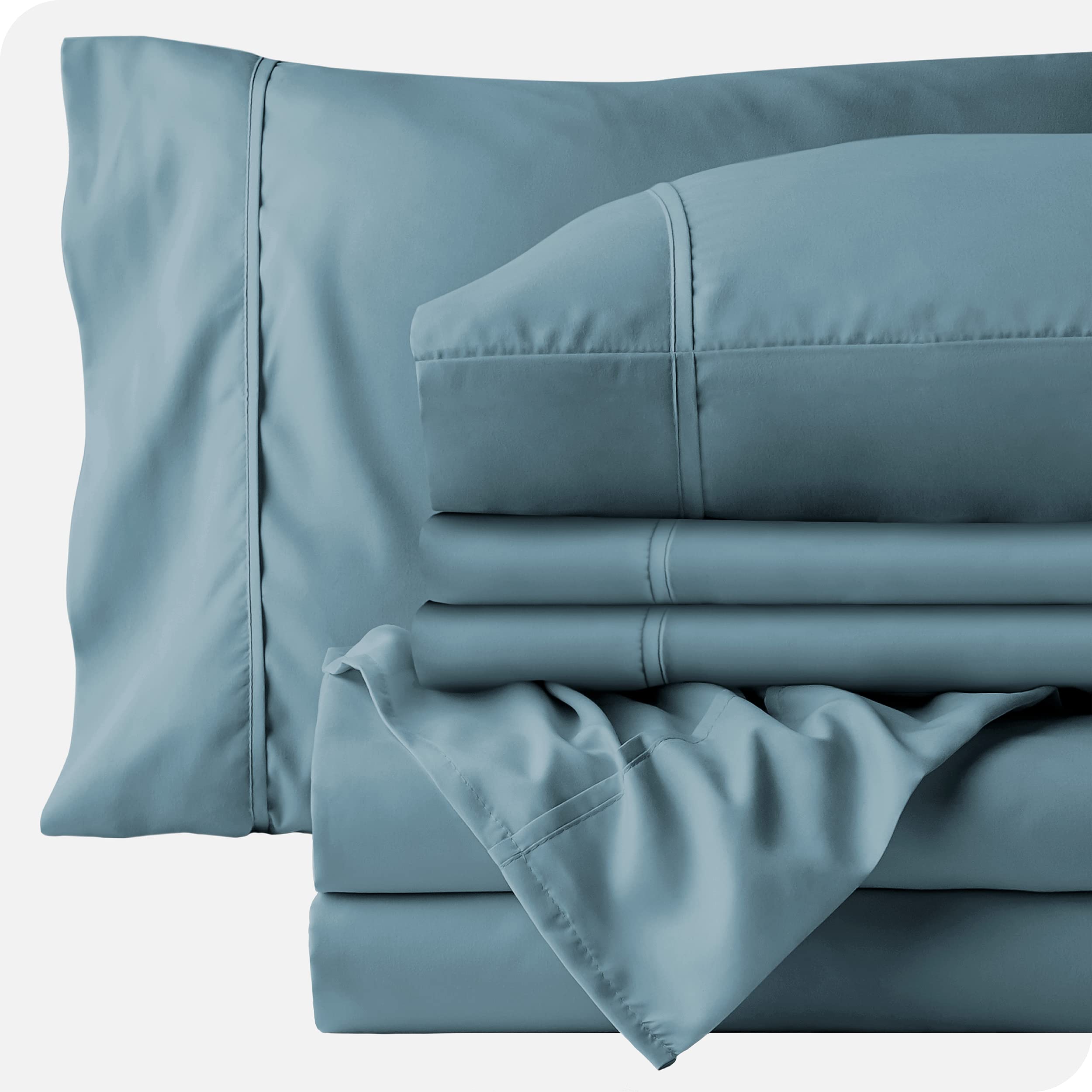 Premium 6-Piece Twin XL Sheet Set - Medium Blue, 32