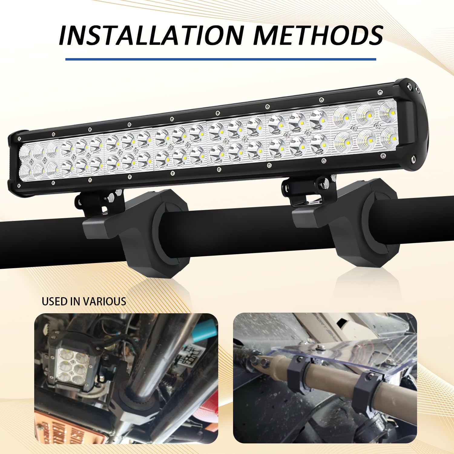 4Pcs Heavy Duty LED Light Bar Mounts Kit - Universal 1
