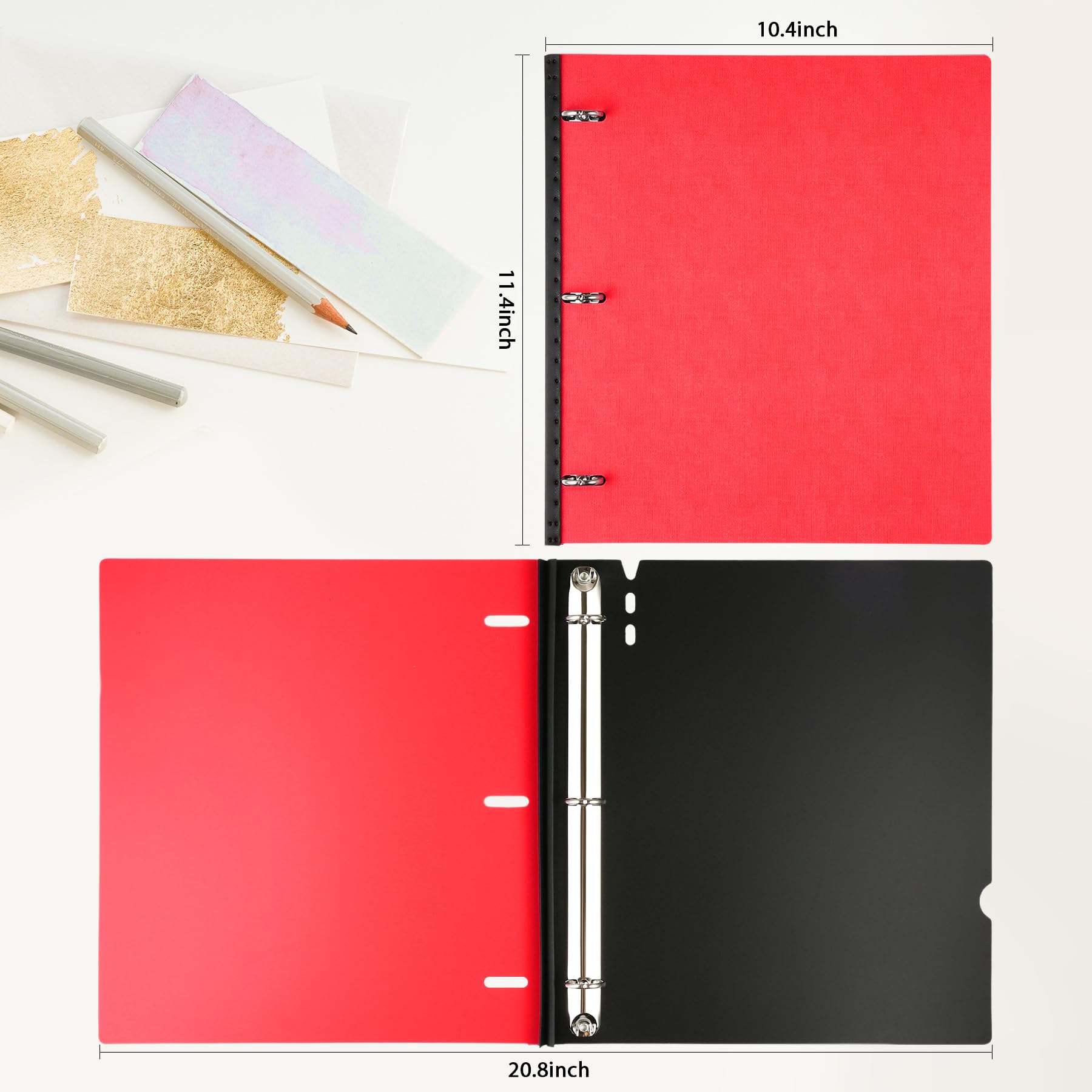 WOT I 0.75 Inch 3-Ring Binder Set of 4 - Expandable Spine Flexible Binders for School, Office & Home - Holds 160 Sheets 8.5x11 Paper in 4 Bright Colors - Perfect for Organizing Documents, Notes & Projects