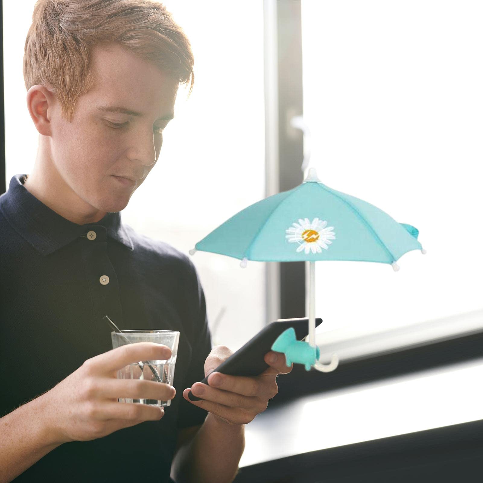 Phone Sunshade Holder with Suction Cup - Universal Sun Visor Stand for Smartphones | Outdoor & Desktop Use for Work, Driving, Beach, and Picnics