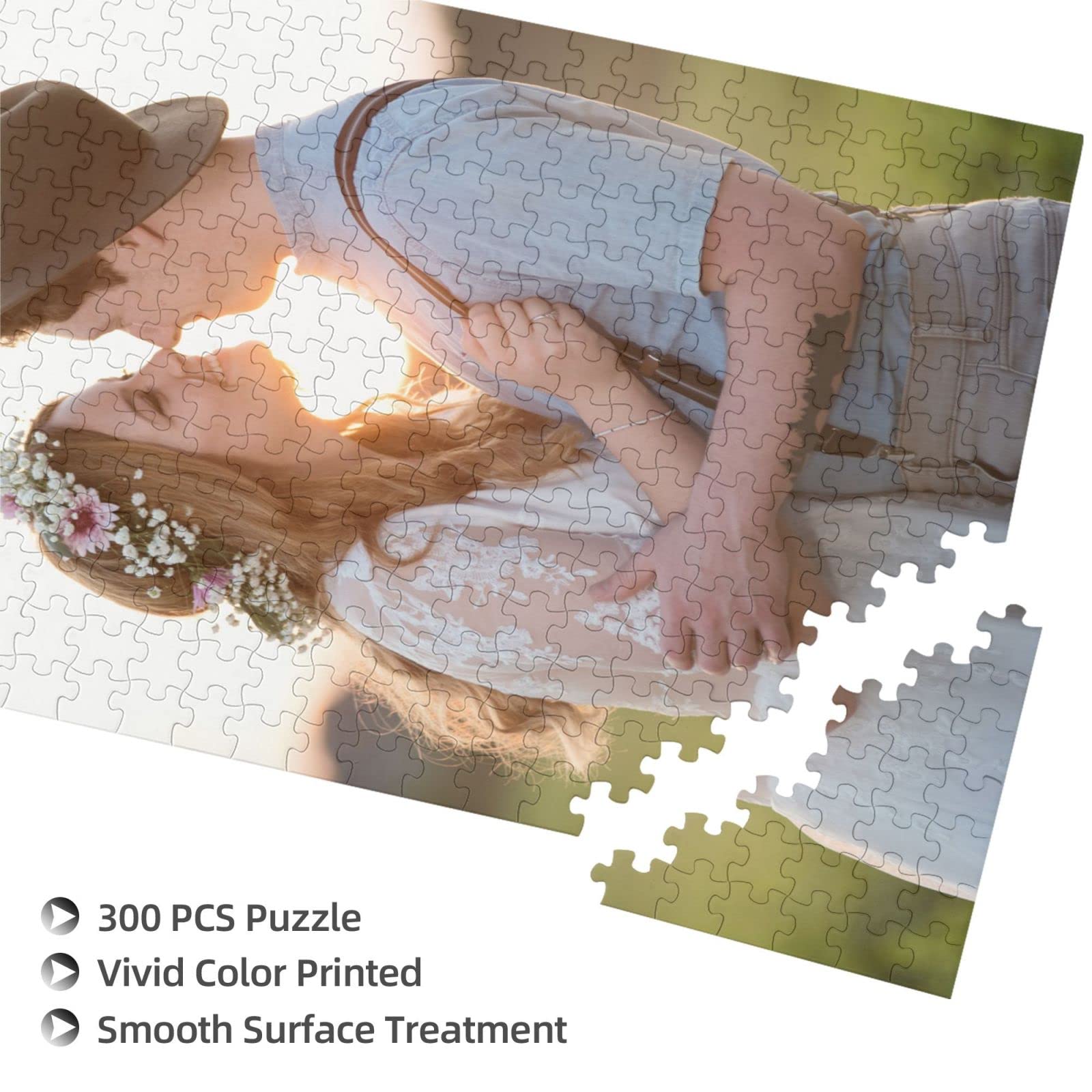 Custom Personalized Photo Wooden Jigsaw Puzzle with Text & Name - Unique Wedding, Anniversary, Graduation Gift for Adults & Kids - Perfect for Family Game Nights, Party Favors & Memory Keepsakes
