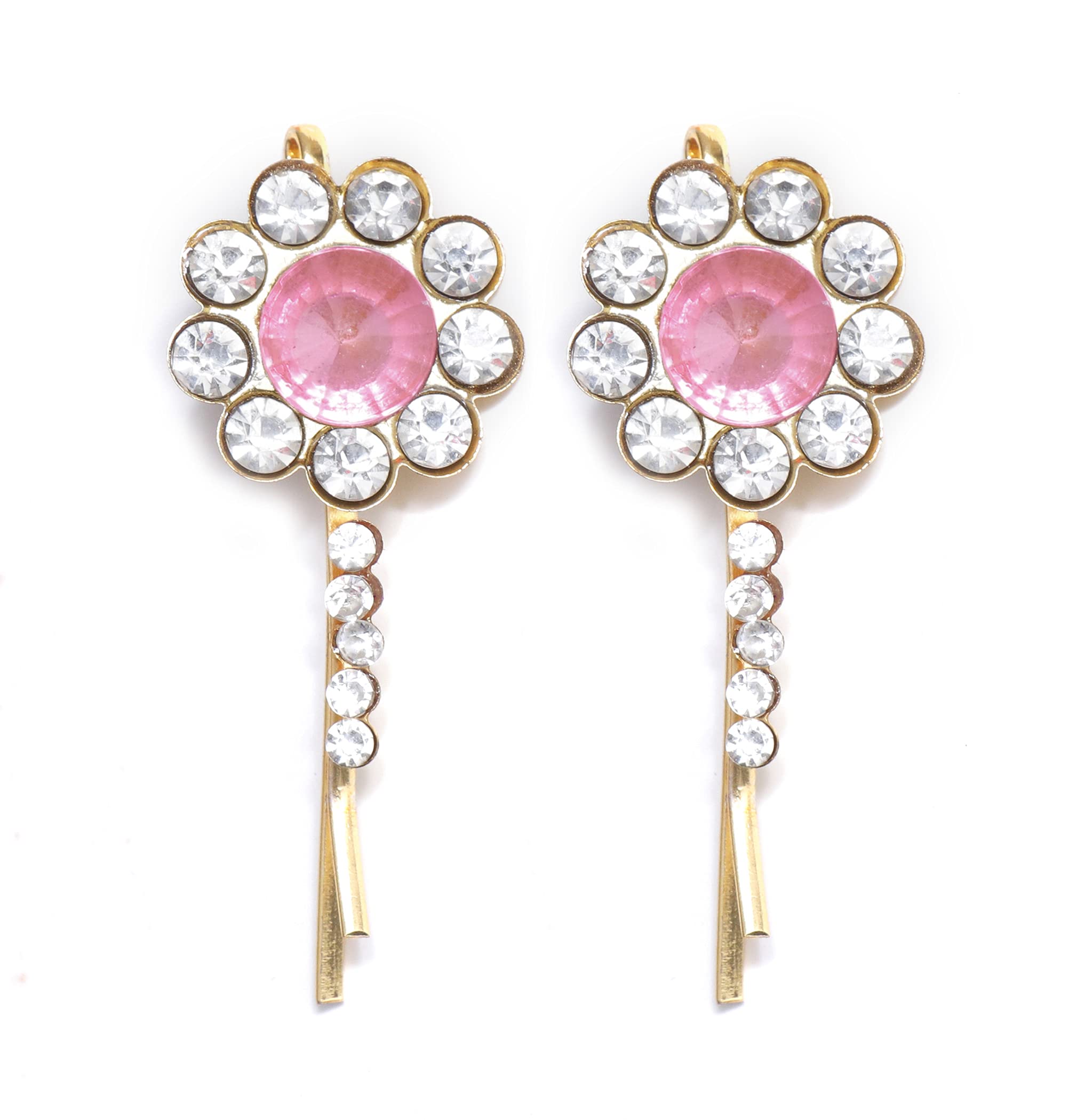Shivarth Rhinestone Hair Clips for Women, Girls & Kids - Stylish Crystal Hair Accessories for Party, Wedding, Daily Use - Pack of 12 Multicolor Hairpins