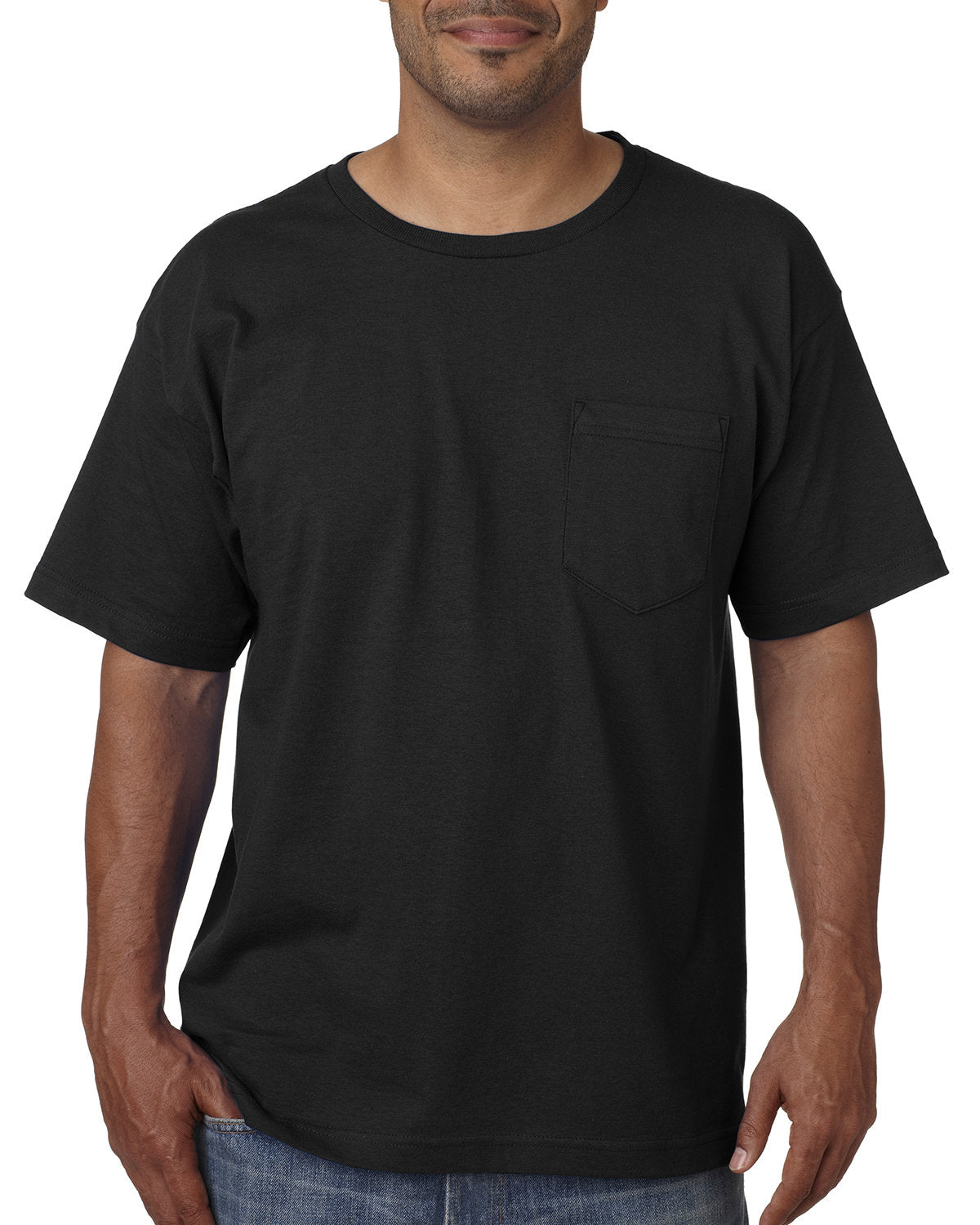 Bayside BA5070 Men's Short Sleeve Pocket T-Shirt - Comfortable Casual Tee for Everyday Wear, Work & Outdoor Activities