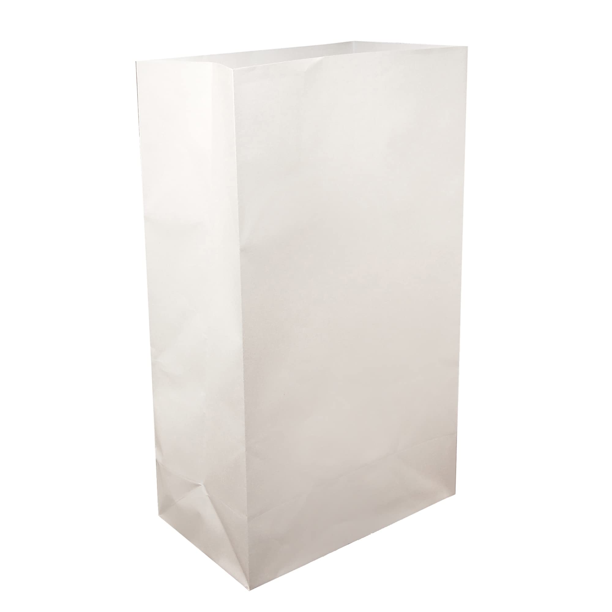 LumaBase Flame Resistant Luminaria Bags - White Set of 100 for Christmas, Weddings & Outdoor Decorations