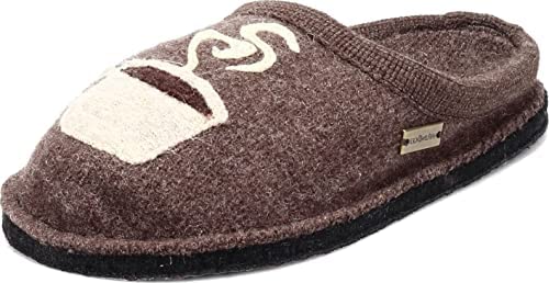 HAFLINGER Unisex Wool Slippers for Men & Women - Cozy Indoor/Outdoor House Shoes for Winter Comfort & Warmth - Perfect for Home, Office & Relaxation
