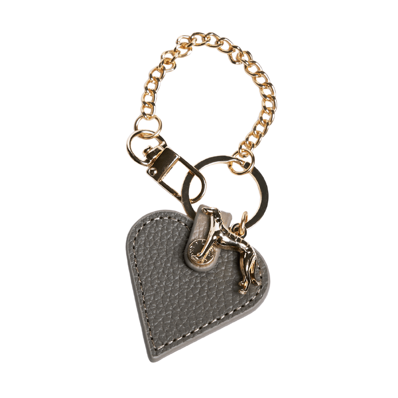 Genuine Sand Leather Heart Bag Charm - Elegant Keychain for Handbags, Backpacks & Gifts | Perfect for Valentine's Day, Anniversaries & Everyday Accessories
