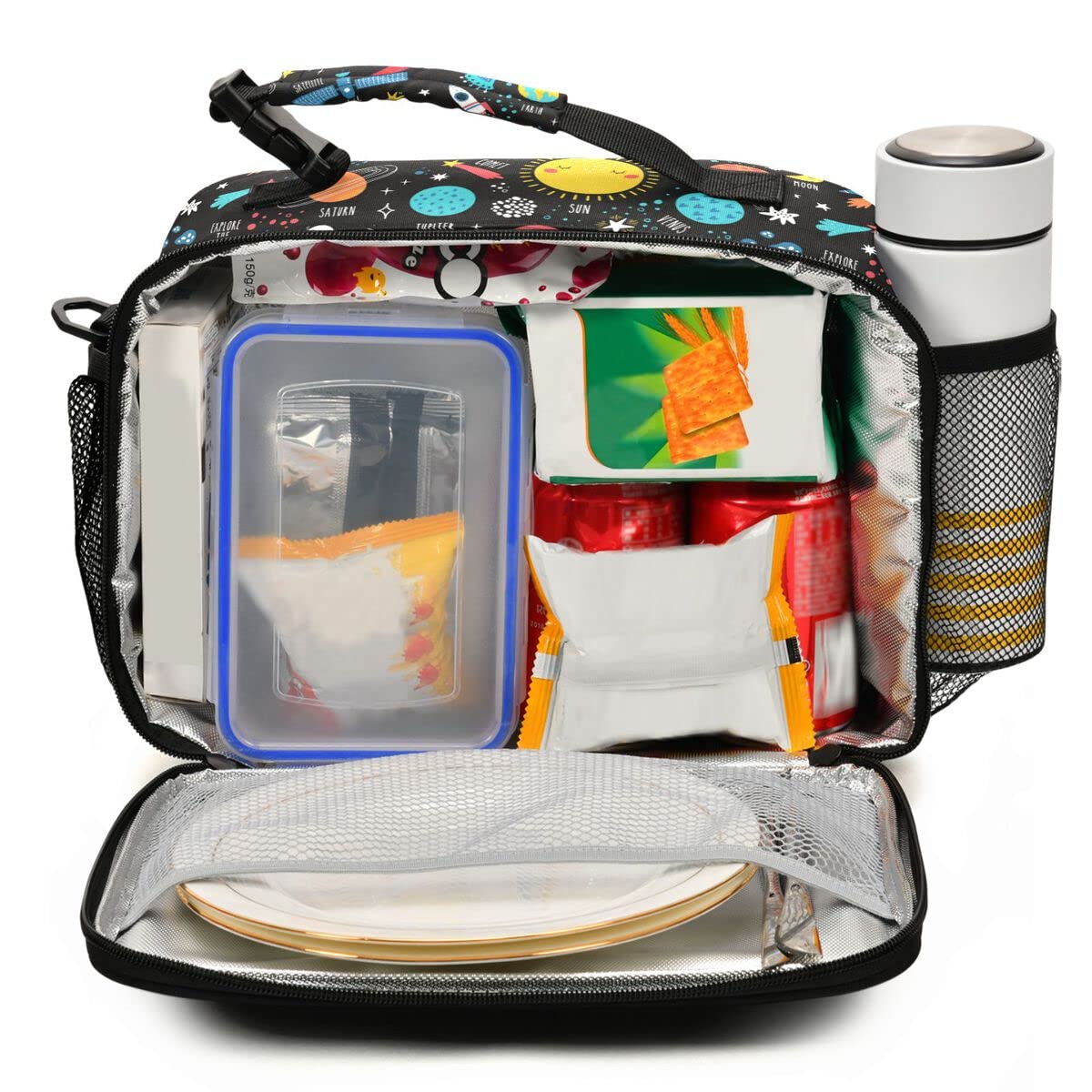 Space Astronaut Insulated Lunch Bag for Women & Men - Adjustable Shoulder Strap, Leakproof Lunch Tote for Work, Office, School & Picnic - Perfect for Adults & Kids Daily Use