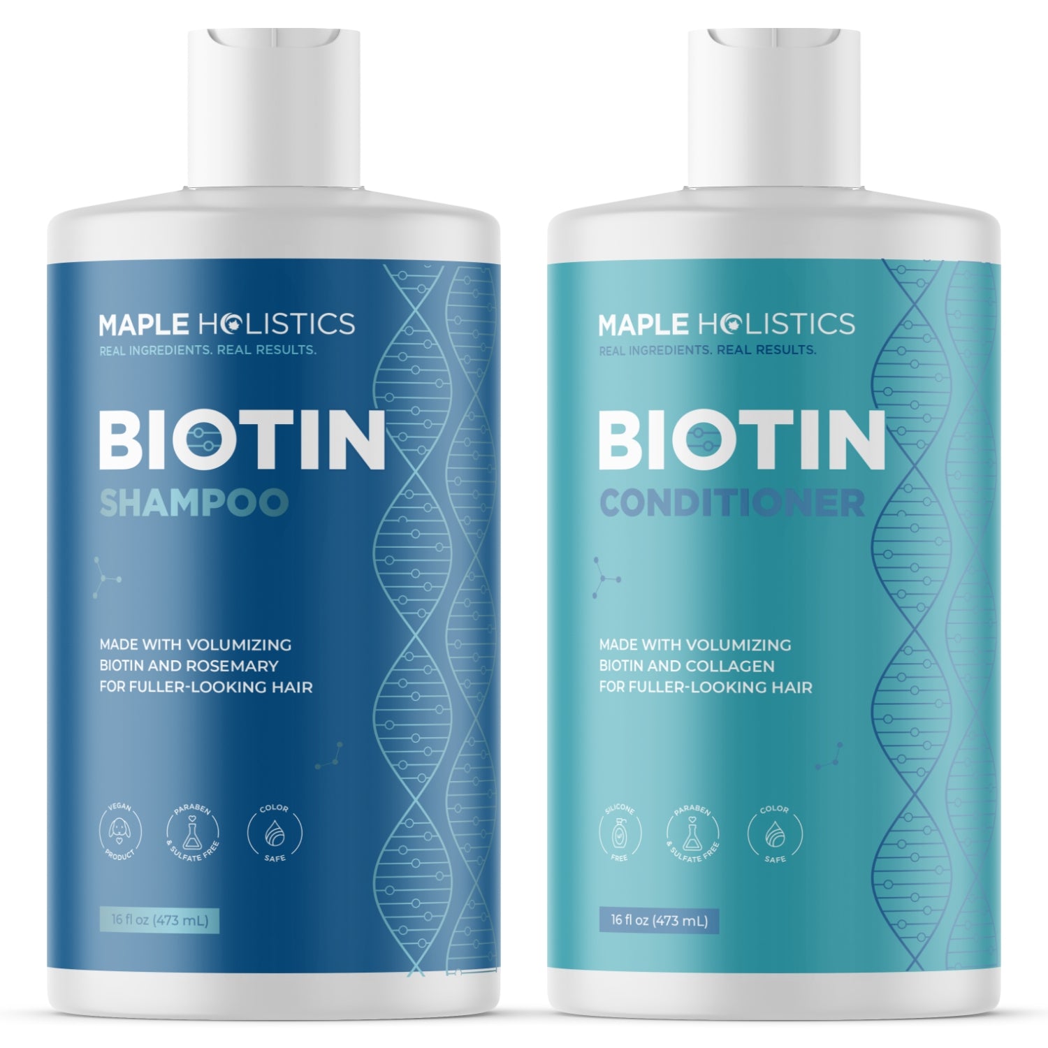 Biotin Shampoo and Conditioner Set for Hair Growth & Thickness - Sulfate Free Volumizing Hair Care Duo for Men & Women - Perfect for Daily Use & Damaged Hair Repair