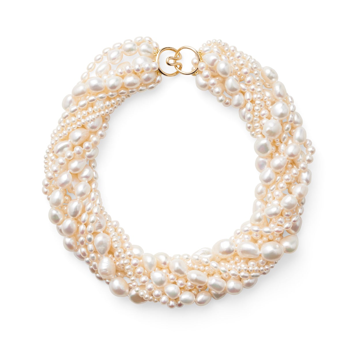 8 Strand Baroque Pearl Necklace - Elegant Vintage Jewelry for Women, Perfect for Weddings, Parties & Special Occasions
