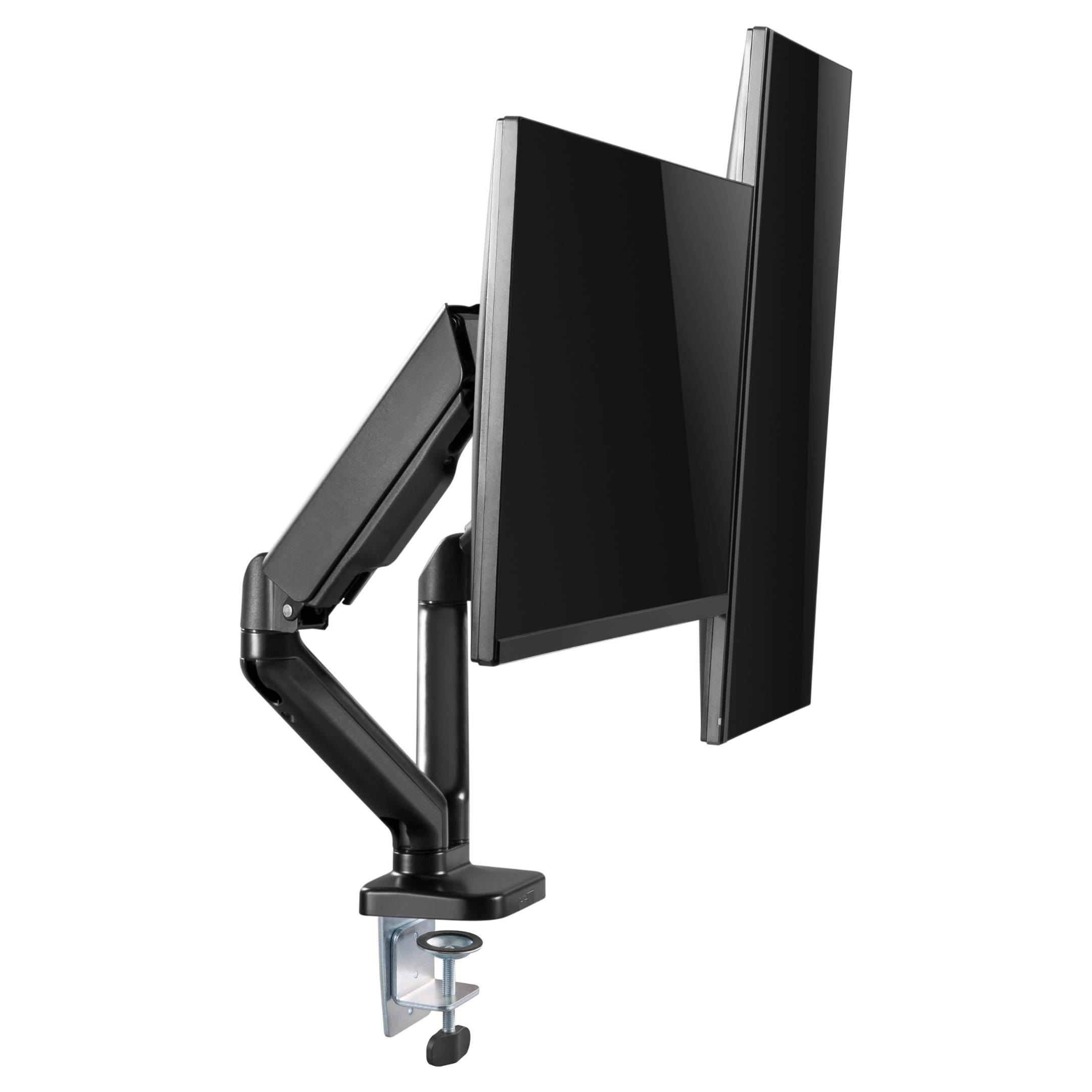 Outshine Dual Monitor Mount Stand - Gas Spring Adjustable Arm for 13-32 Inch Screens - Perfect for Home Office, Gaming & Workspace Setup