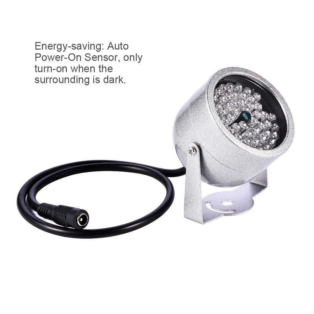 48 LED Infrared Night Vision Light for Security CCTV Camera - High Visibility IR Illuminator for Home Surveillance & Outdoor Monitoring (Ideal for Low Light Security, Baby Monitoring & Wildlife Observation)