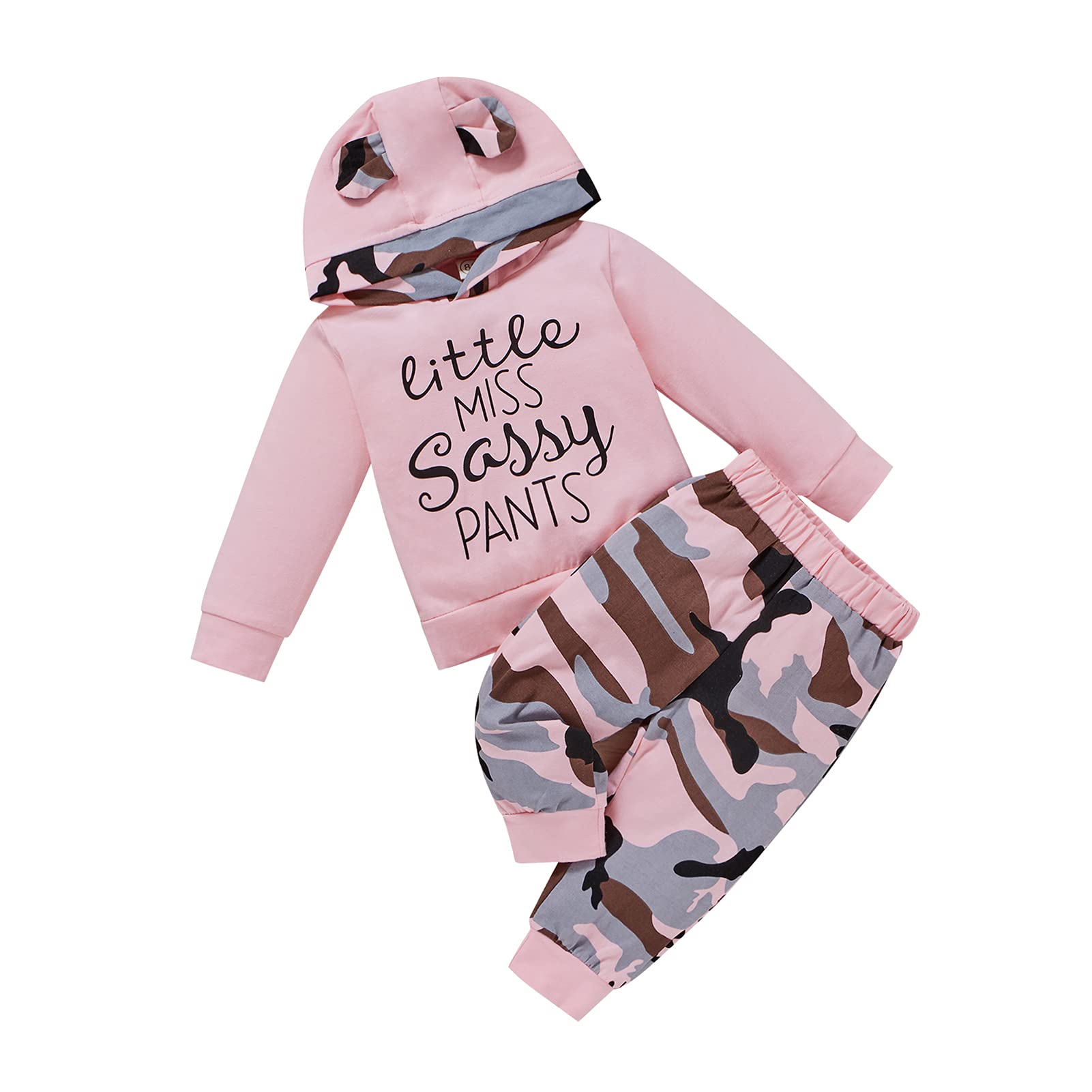 Adorable Newborn Baby Girl Clothes Set - Cozy Mini Hoodie Sweatshirt & Cute Pants Outfits for Fall Winter | Soft Cotton Toddler Girl Pullover & T-Shirt Combo | Perfect for Family Photos, Playdates & Holiday Gifts