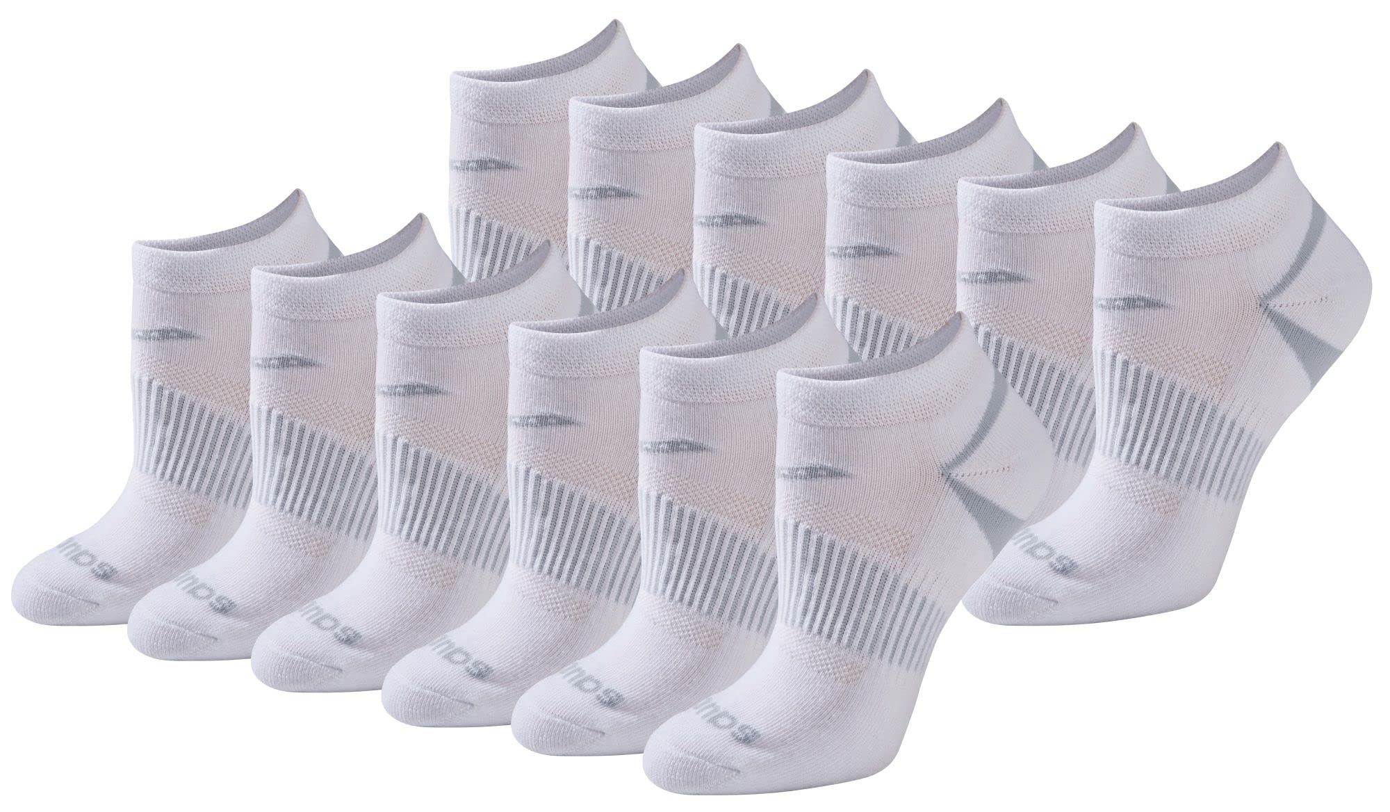 Saucony Women's RunDry Performance Running Socks - Moisture-Wicking & Cushioned Athletic Socks Multipack for Marathon, Gym Workouts & Daily Comfort