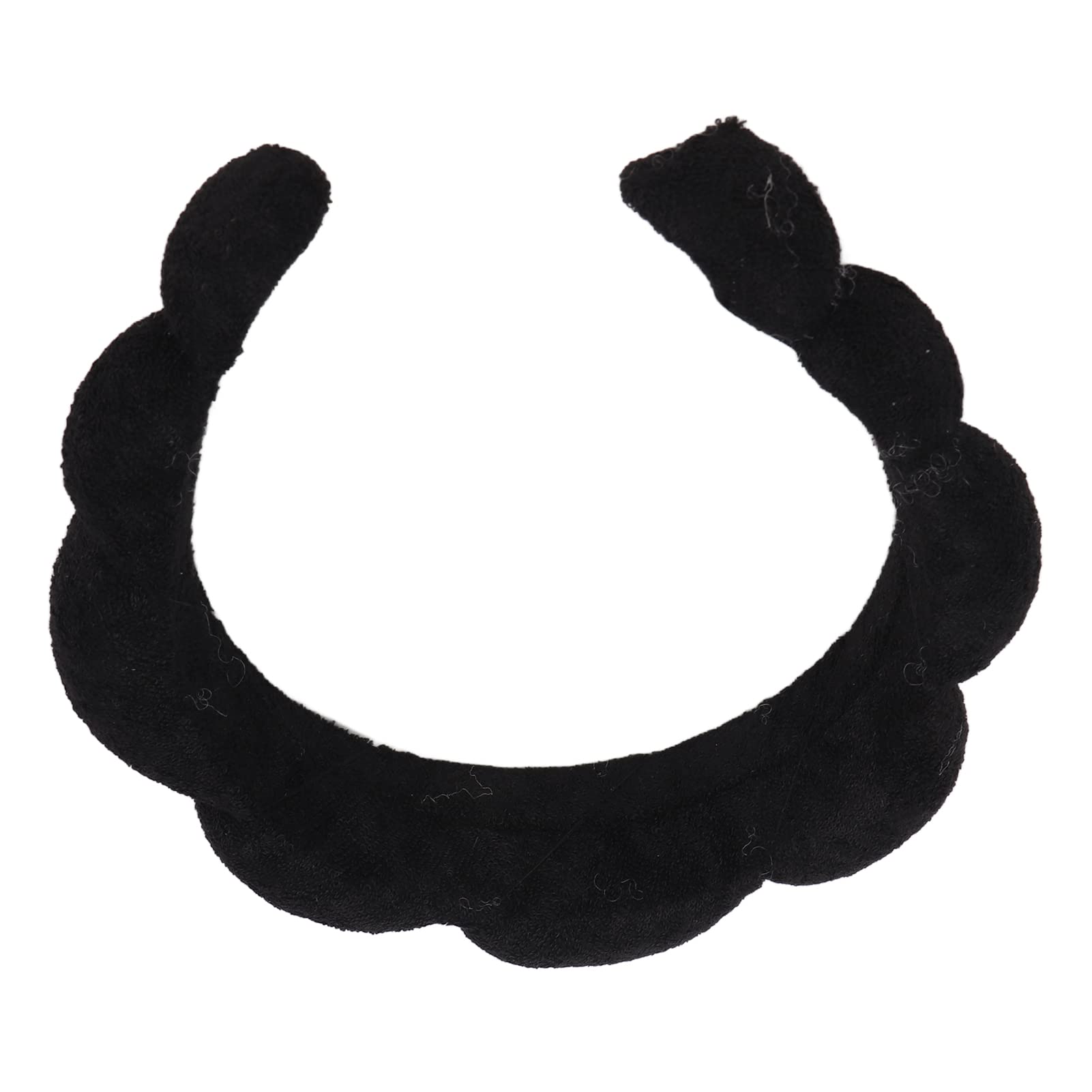 Soft Absorbent Facial Makeup Headband for Women - Cute SPA Headband for Yoga, Exercise & Skincare (Black) | Perfect for Spa Days, Gym Workouts & Beauty Routines