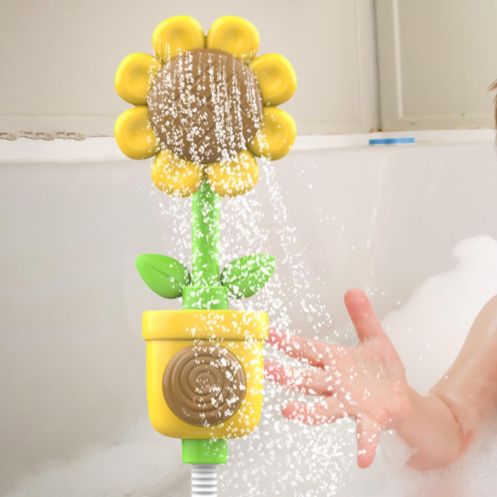 Bathtub Toy Shower Head - Water Sprayer Clockwork Bath Toy for Toddlers | Fun Water Play Shower Head for Kids in Pool & Bathtub | Perfect for Sensory Play, Bath Time Fun & Outdoor Water Activities