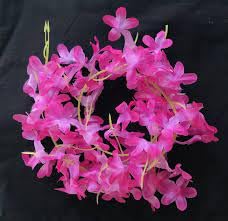 Pink Hair Gajra Flowers for Wedding - Long Bridal Hair Accessories (Pack of 1) - Perfect for Indian Weddings, Bridal Shower & Cultural Events