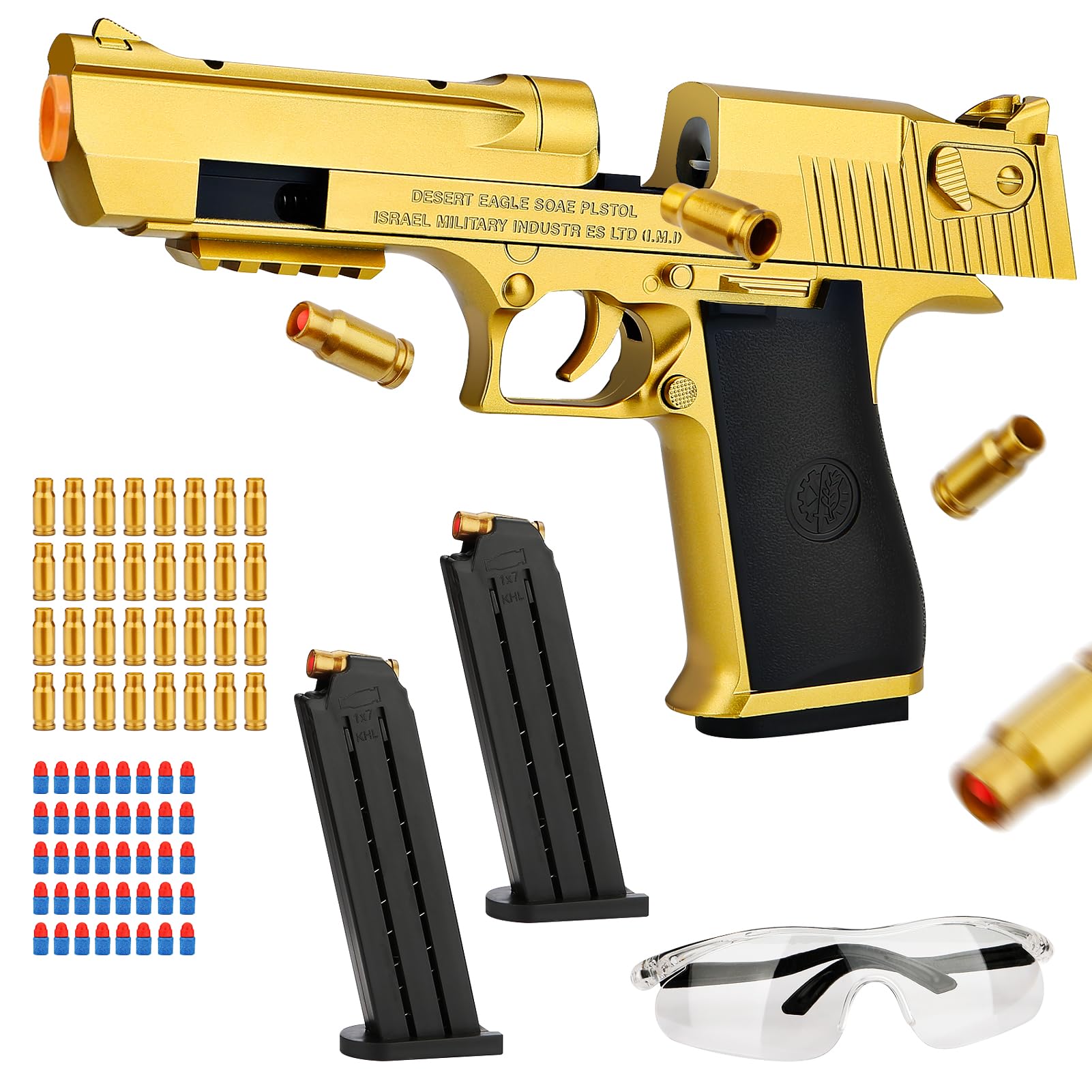 Soft Bullet Toy Gun with Shell Ejecting & 40 EVA Foam Darts - Safe Foam Blaster for Kids, Shooting Game Toy for Boys & Girls Ages 14+ | Outdoor Play, Nerf Battle, Birthday Gifts & STEM Education