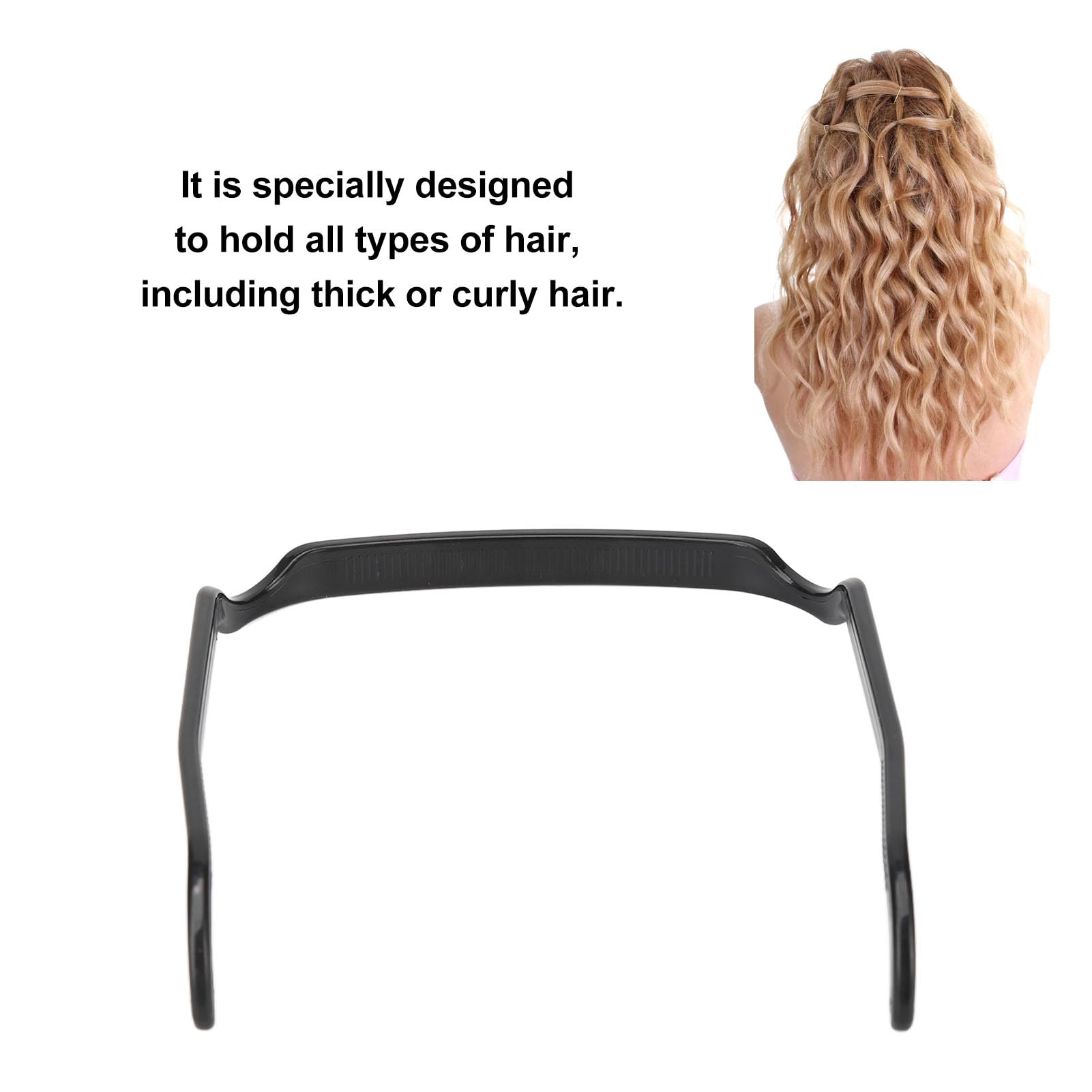 Non-Slip Hair Headband for Women & Men - ABS Plastic Hair Hoop for Thick Hair, Washing Face, Skincare & Makeup - Black Hair Accessories for Bath, Spa, Yoga & Daily Use - Perfect for Showering, Beauty Routine, Gym and Home Relaxation