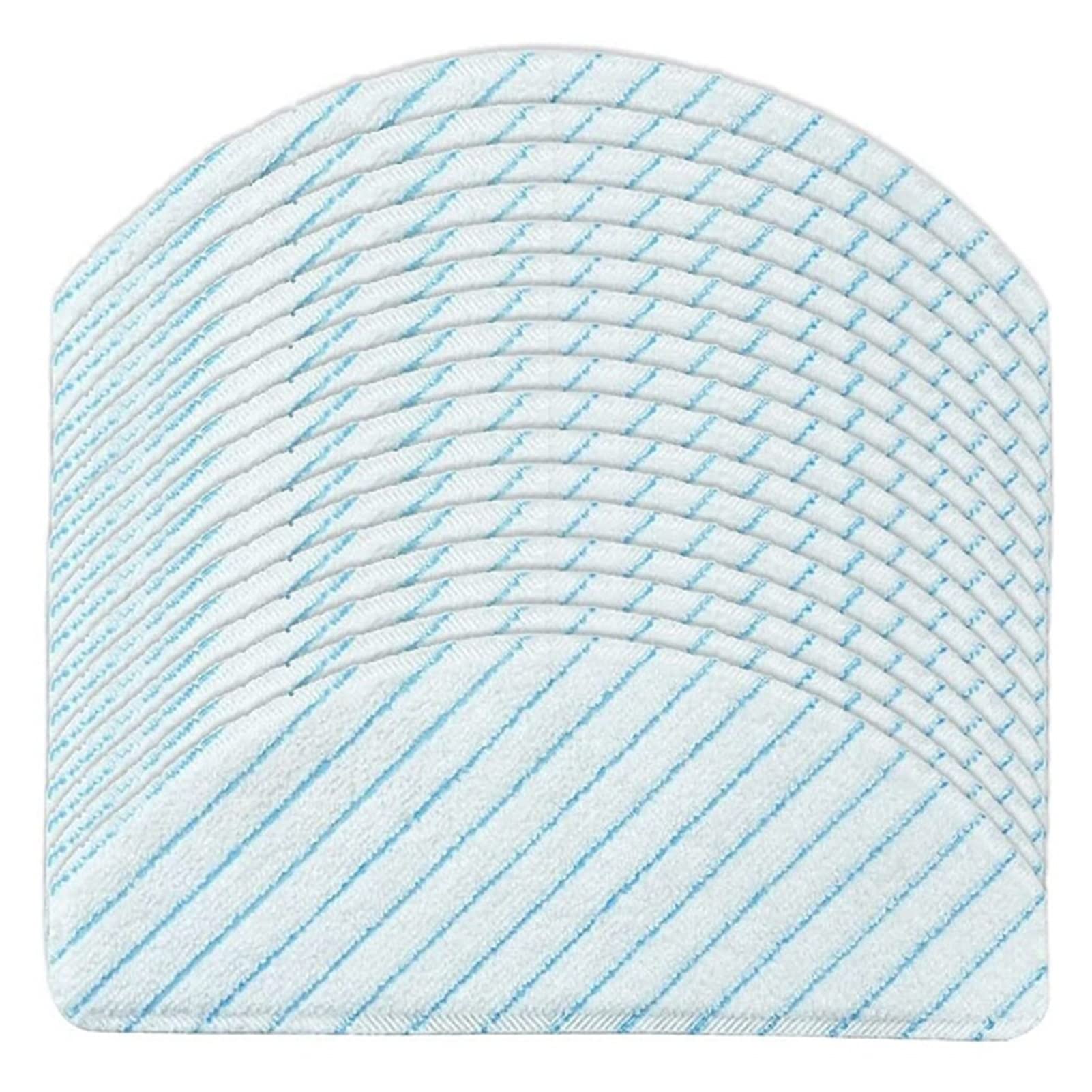Ecovacs Deebot T8/T9 Compatible Vacuum Cleaner Parts - Disposable Strong Mop Cloths Pads for OZMO T8 AIVI, T8 Max, T9 Power/Max (Blue & White) - Perfect for Hardwood & Tile Floor Cleaning