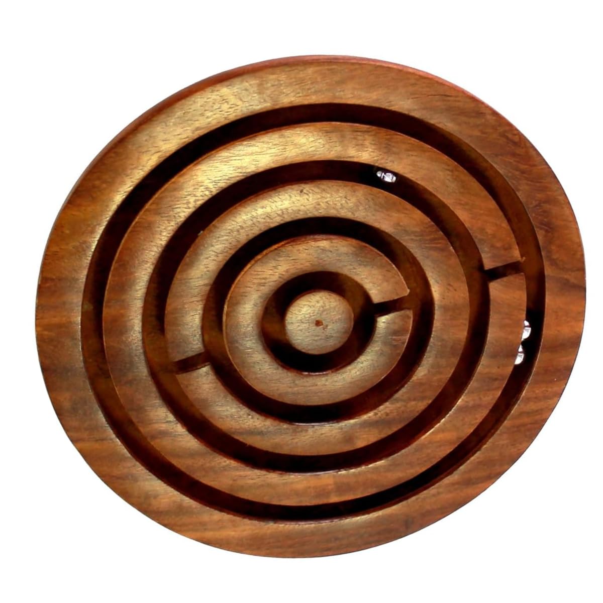 HAPYDOSE Handcrafted Wooden Labyrinth Board Game - Ball in a Maze Puzzle Toy for Kids & Adults - 6 Inch Brain Teaser Game for Family Fun, Birthday Gifts, Classroom Activities & Stress Relief