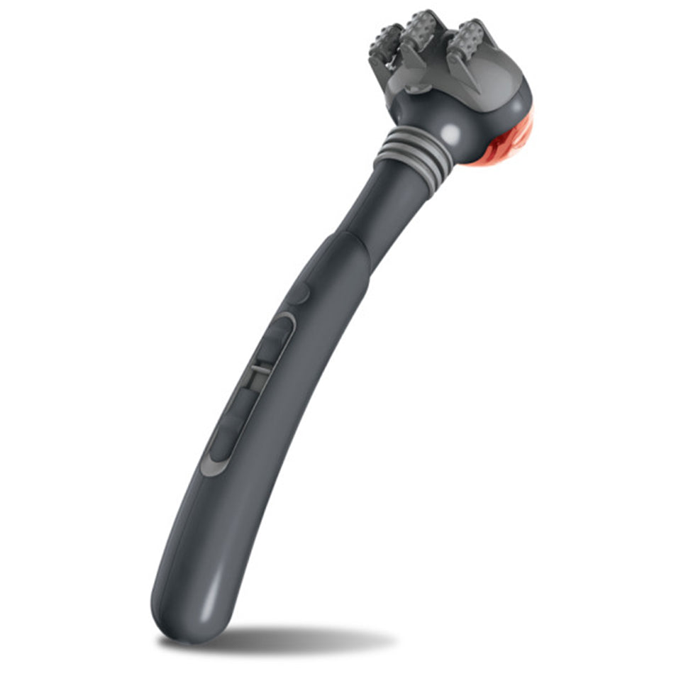 SHARPER IMAGE Heated Ergonomic Massager for Neck & Back Pain Relief - SMG1105GY - Perfect for Home, Office & Car Use