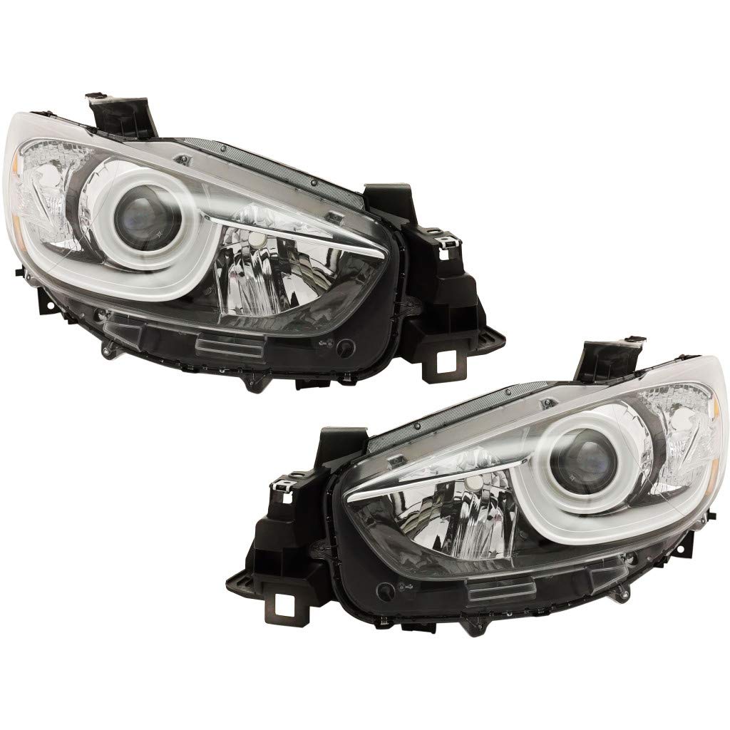 2013-2016 Mazda CX-5 Headlight Assembly - DOT Certified Replacement for Driver & Passenger Side (Includes Bulbs, Replaces MA2518146 MA2519146) | Perfect for Night Driving, Foggy Conditions & Enhanced Road Safety