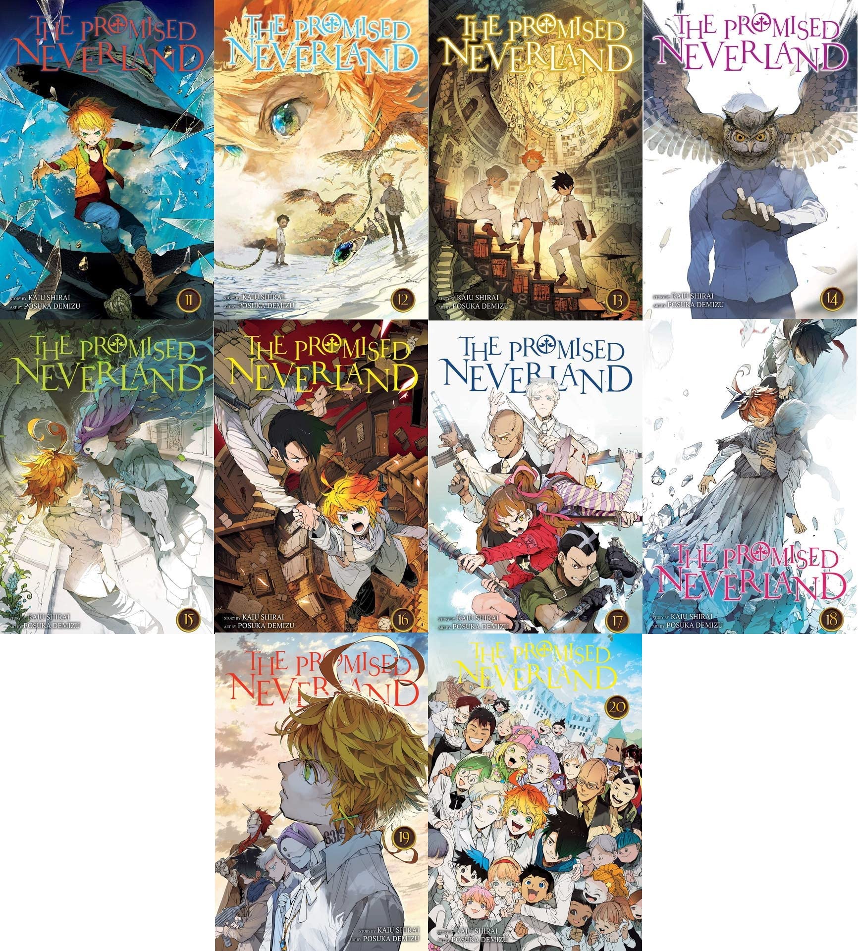 The Promised Neverland Volumes 11-20: Complete 10-Book Manga Collection Set by Kaiu Shirai - Perfect for Anime Fans & Manga Collectors