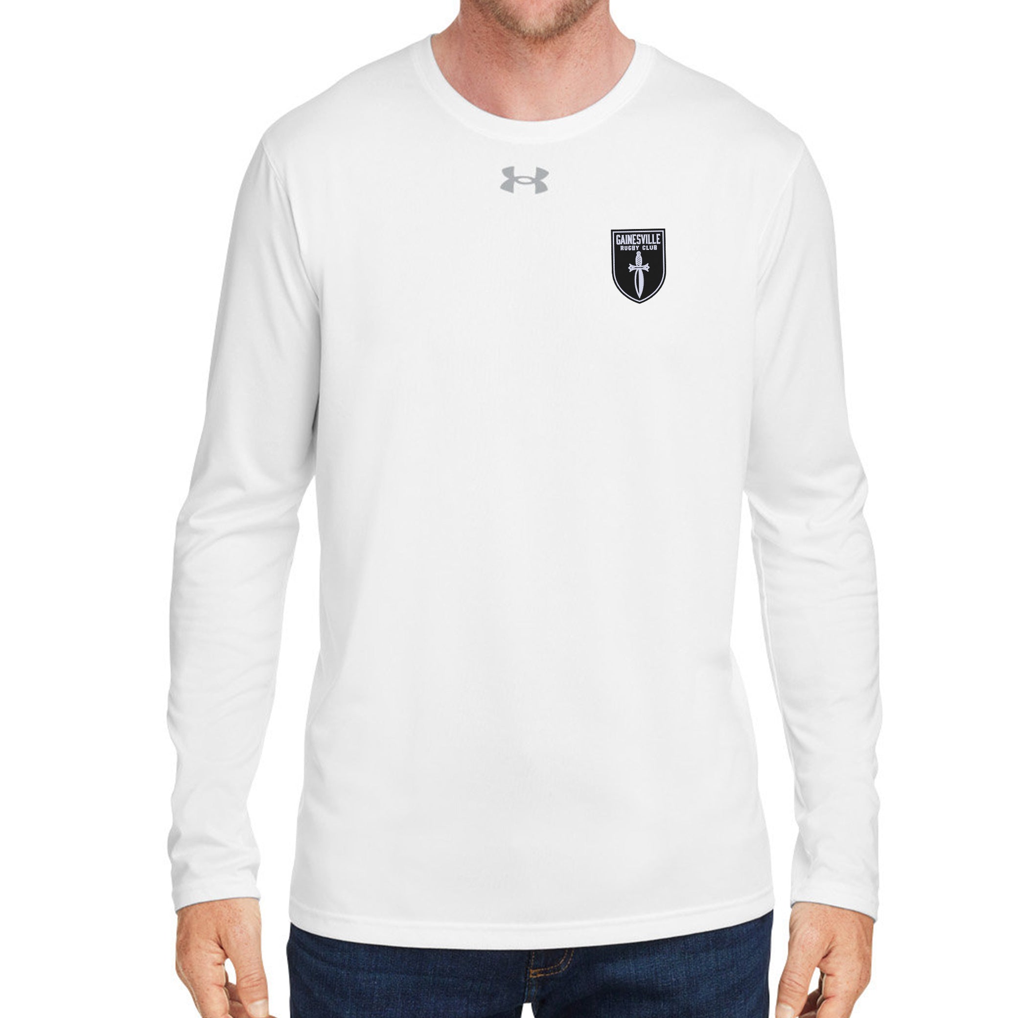 Gainesville Spartans RFC UA Team Tech Long Sleeve T-Shirt - Men's Athletic Performance Shirt for Rugby Training & Fan Support