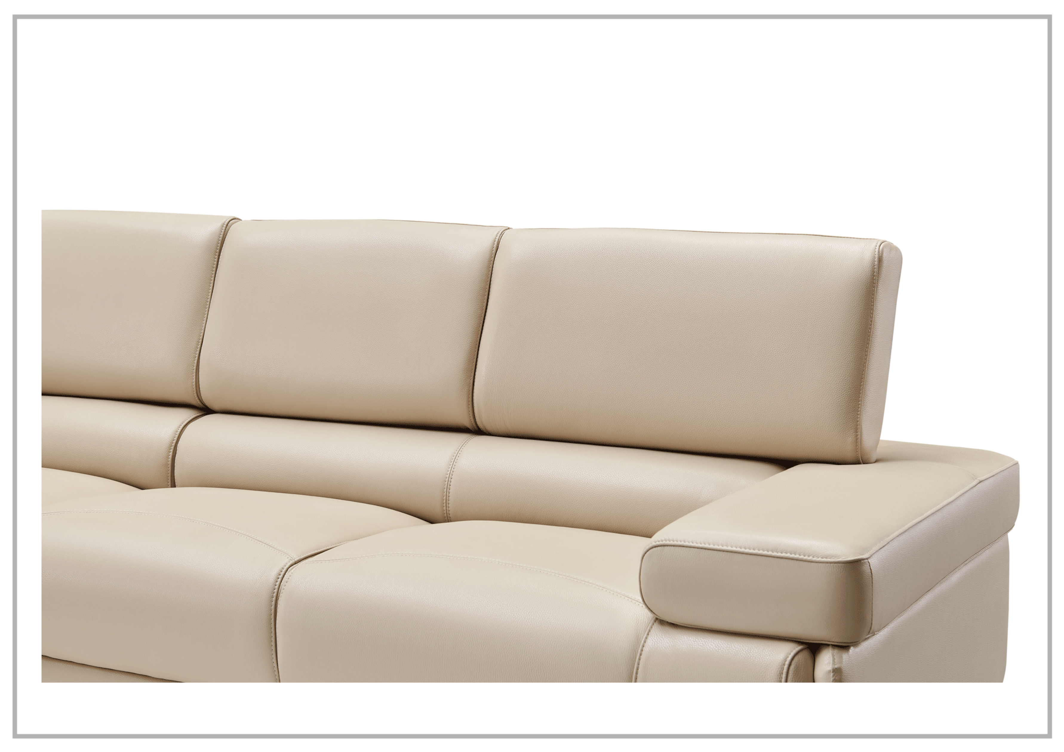 Gio Italia Baxton L-Shaped Leather Sectional Sofa - Modern Corner Couch for Living Room, Home Theater & Office Lounge