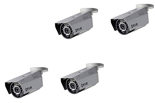 **Digimerge FLIR C233BC 4-in-1 Outdoor Security Bullet Camera – 1.3MP HD, WDR, 3.6mm Lens, 70ft Night Vision – Compatible with AHD/CVI/TVI/CVBS/Lorex & FLIR MPX DVR – White (4 Pack, Camera Only) – Ideal for Home, Business & Warehouse Surveillance**