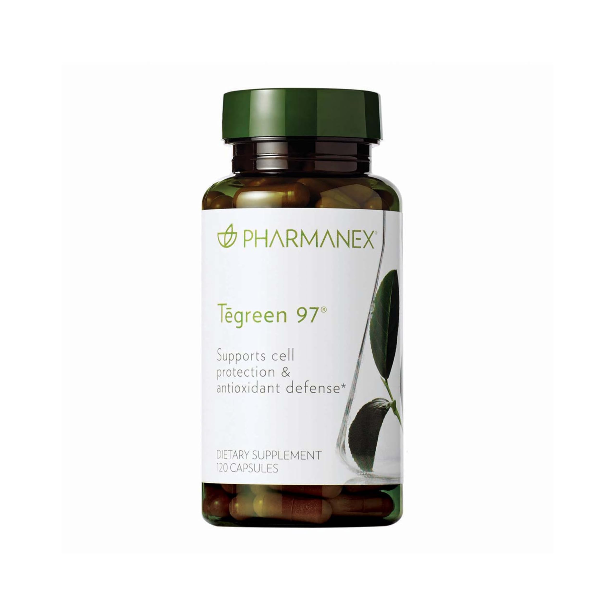 Nu Skin Pharmanex Tegreen 97 Cell Protection Supplement - 120 Capsules | High Potency Antioxidant Support for Healthy Cellular Function | Proprietary Green Tea Extract Formula | Supports Immune Health & Daily Wellness