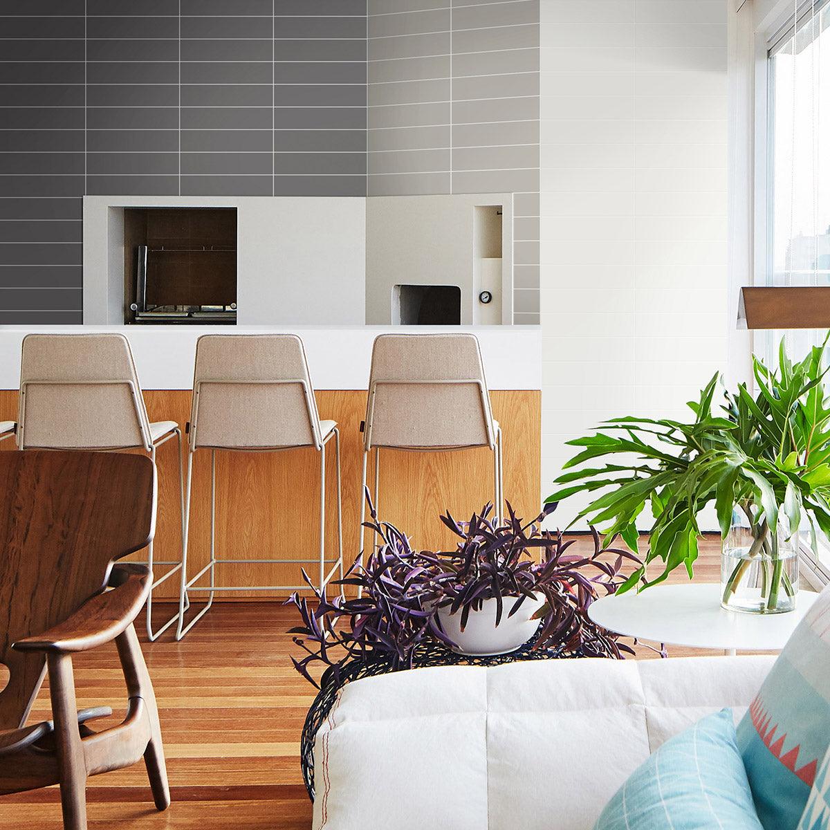 Premium Cascade Dark Grey 75x300mm Matte Unrectified Subway Tile - Perfect for Kitchen Backsplash, Bathroom Walls & Modern Interior Design
