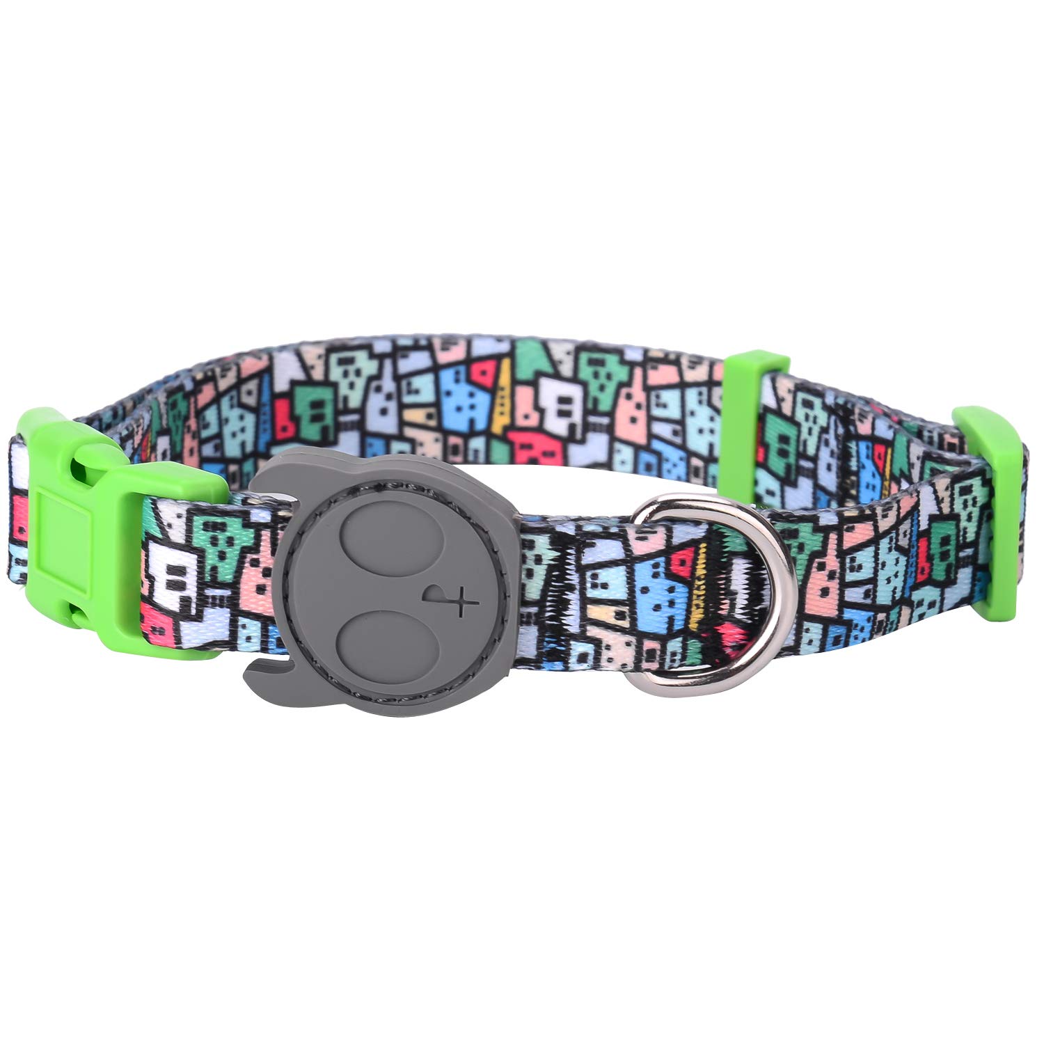 Best Adjustable Medium Dog Collar - Durable Soft & Heavy Duty Pet Collar with Fashionable Abstract Design for Small, Medium & Large Dogs - Perfect for Outdoor Walks, Training & Indoor Comfort (Puppy, Adult, Boys & Girls)